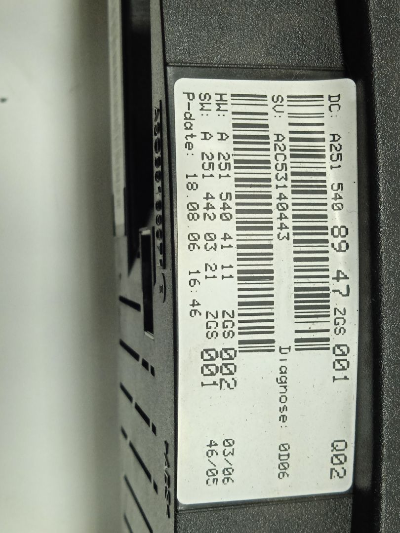 Cuadro instrumentos mercedes-benz clase r (bm 251) 320 cdi (251.022)