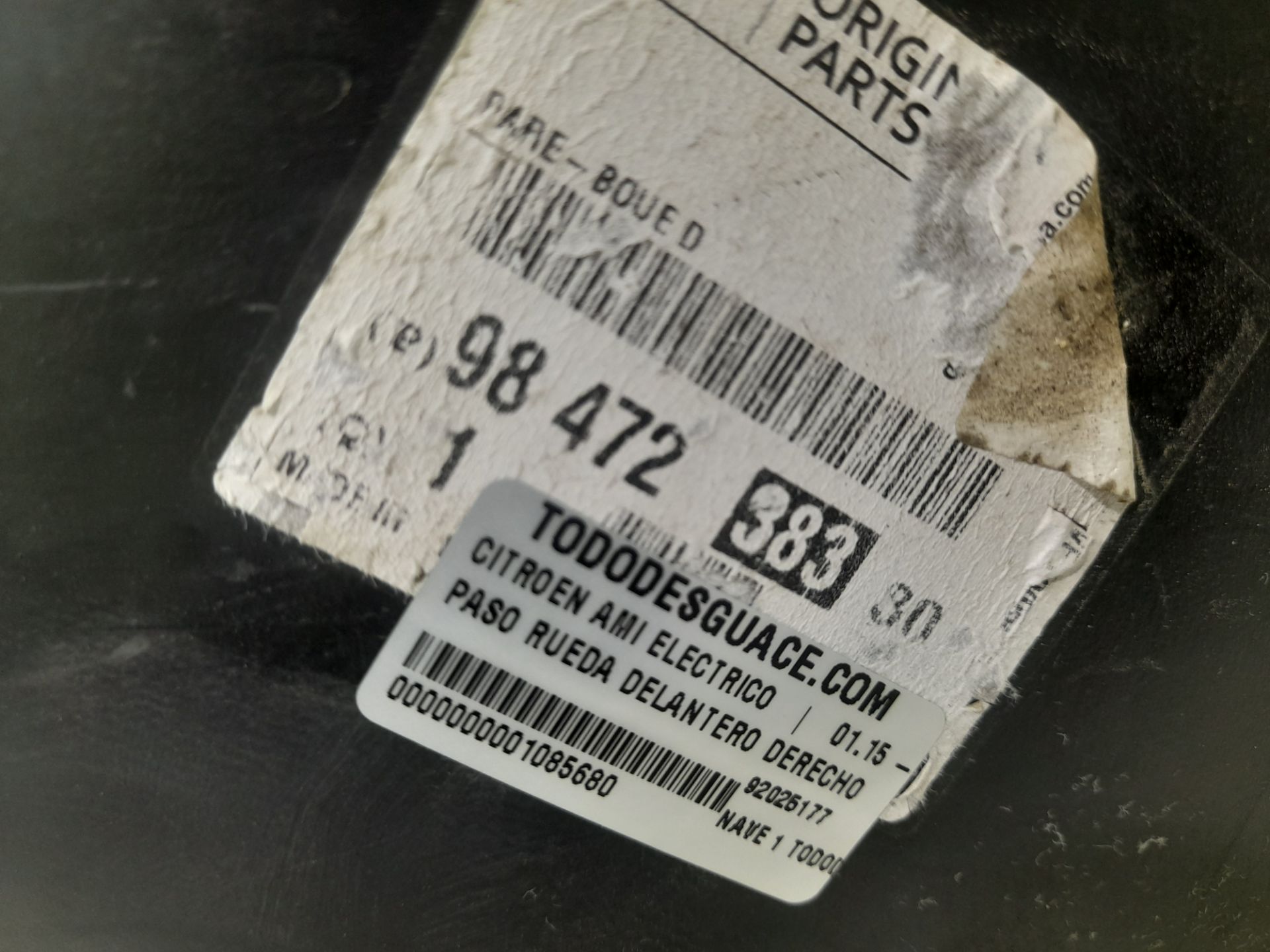Paso rueda delantero derecho citroen  no identificado