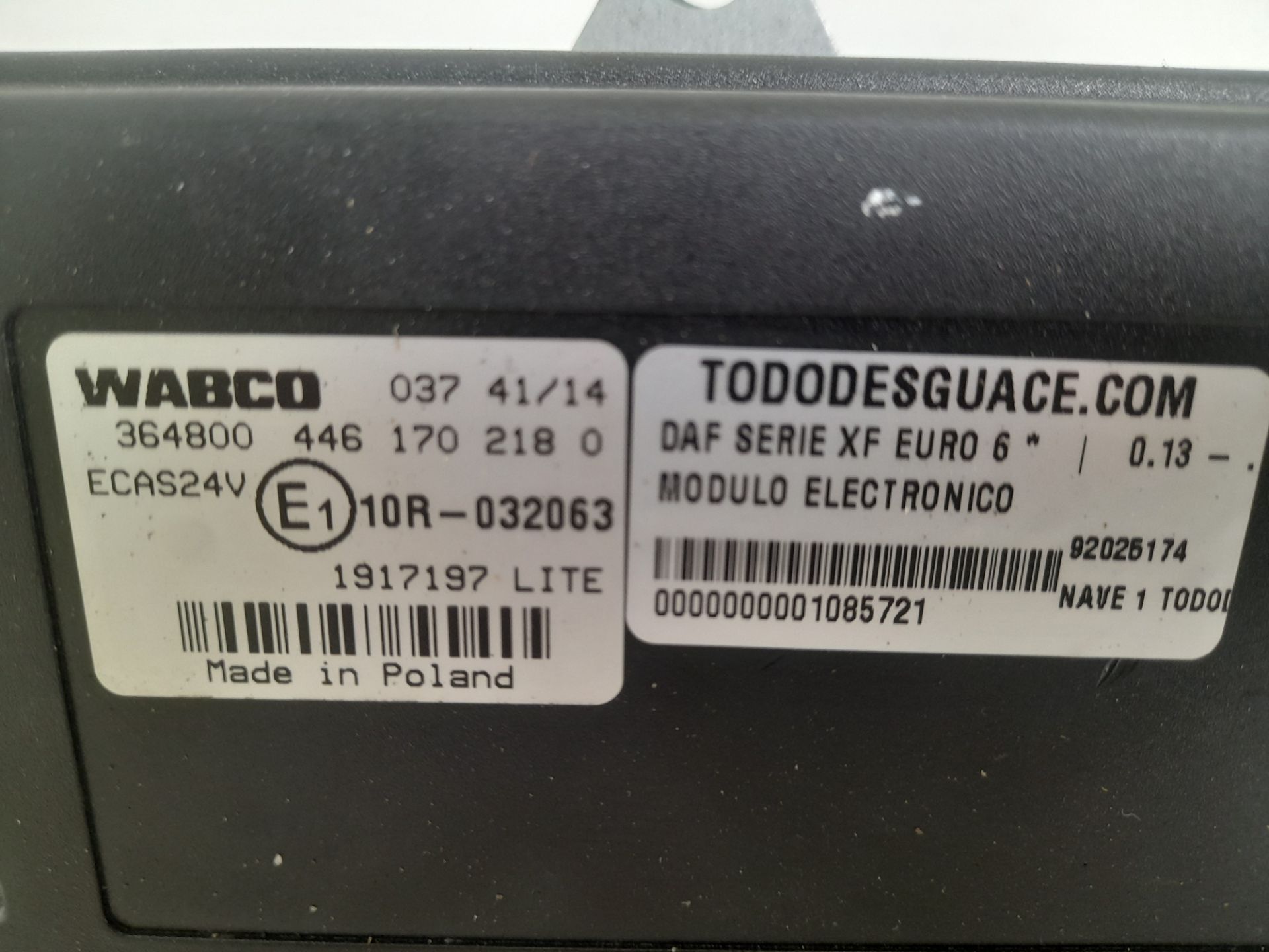 Modulo electronico daf xf (euro 6) 4x2 fahrgestell spacecab