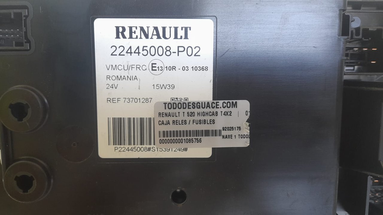 Caja reles / fusibles   no identificado