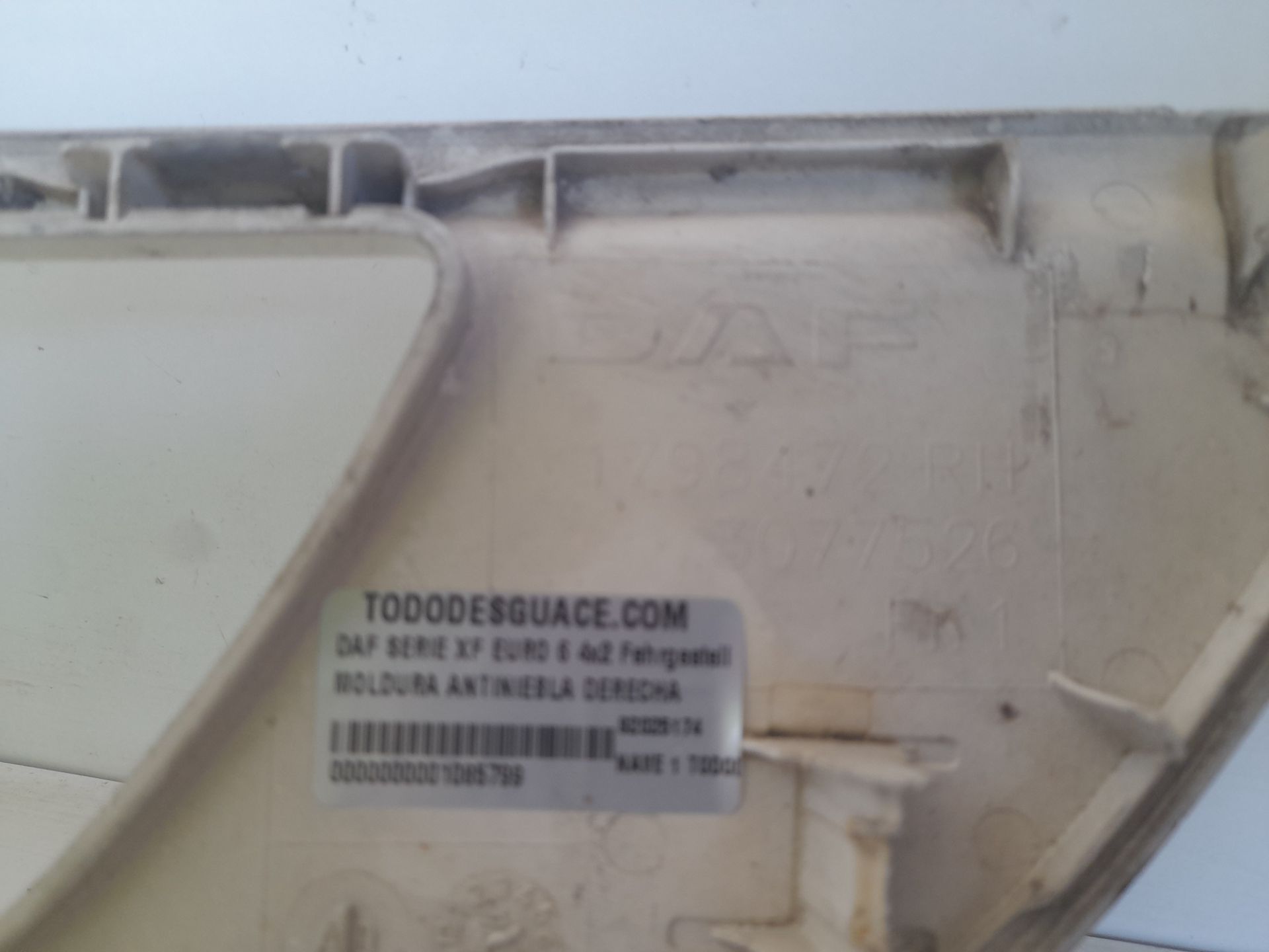 Moldura antiniebla derecha daf xf (euro 6) 4x2 fahrgestell spacecab