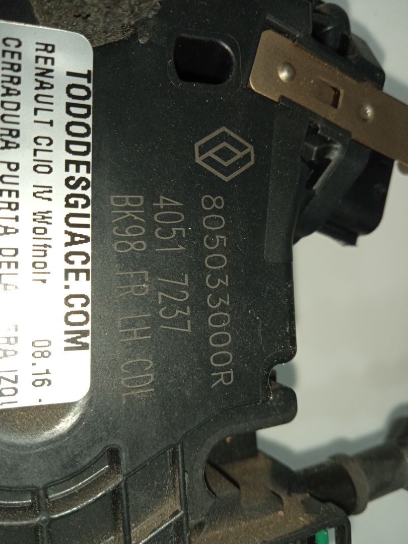 Cerradura puerta delantera izquierda renault clio iv wolfnoir