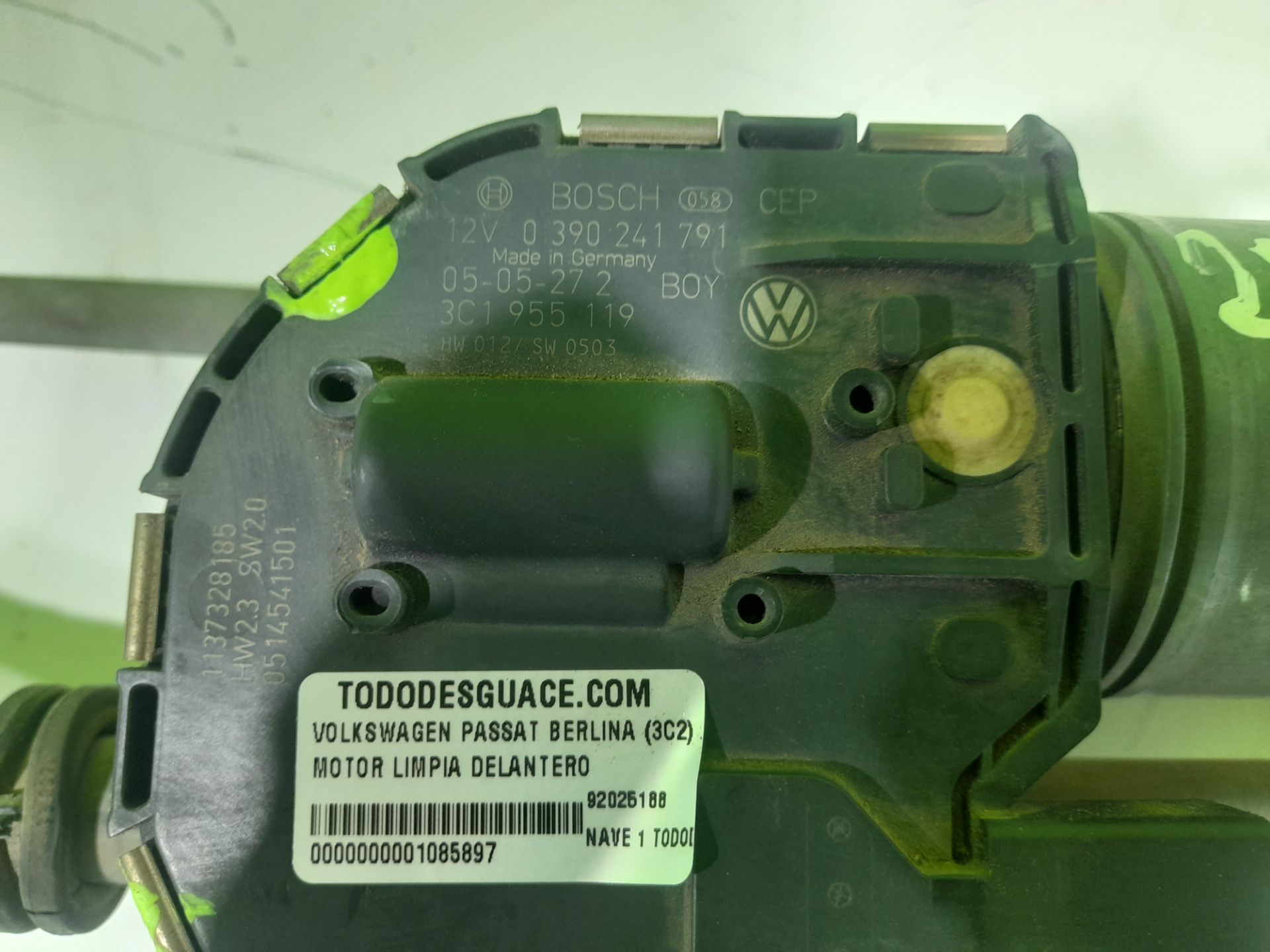 Motor limpia delantero volkswagen passat berlina (3c2) advance