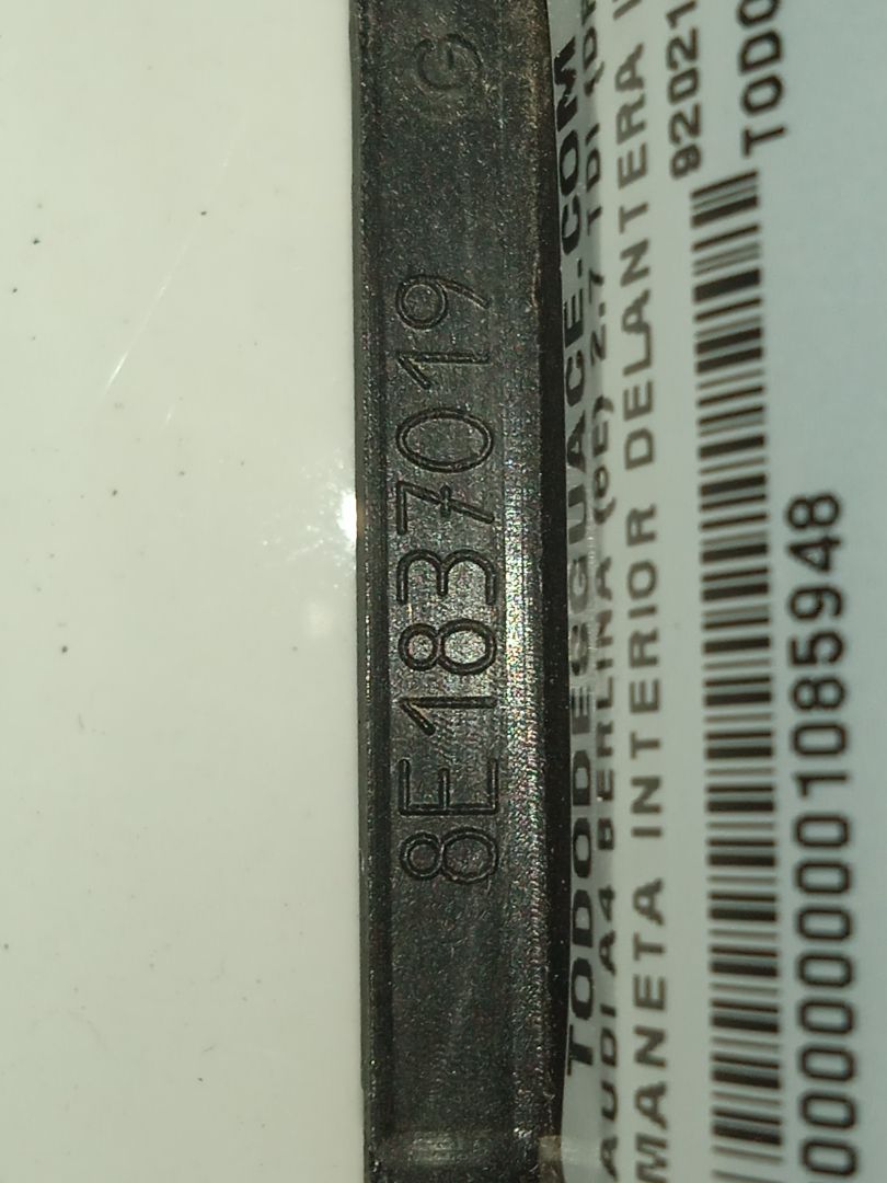 Maneta interior delantera izquierda audi a4 berlina (8e) 2.7 tdi (dpf)