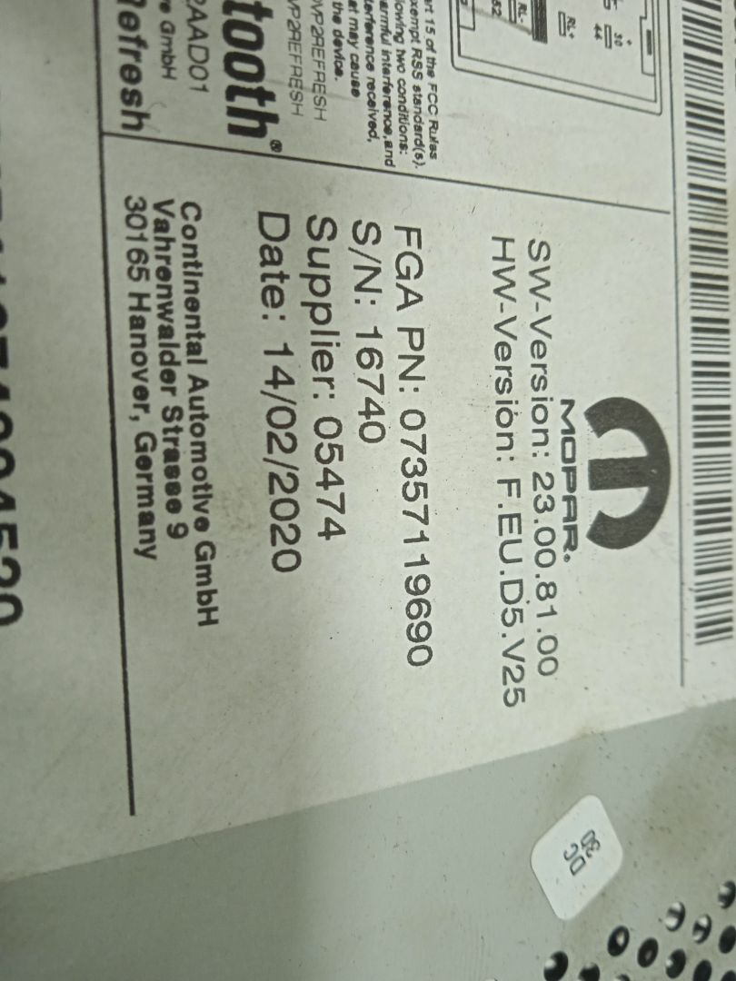 Sistema audio / radio cd fiat ii tipo (356) berlina easy