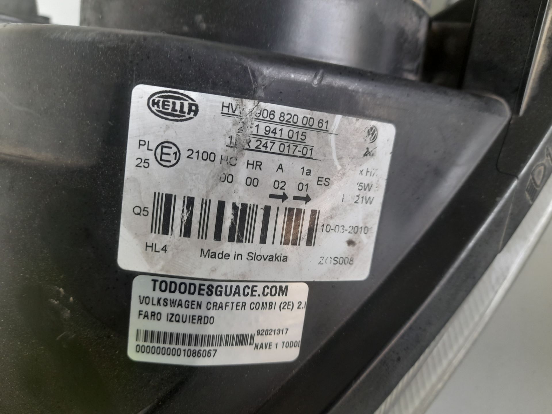 Faro izquierdo volkswagen crafter combi (2e) 