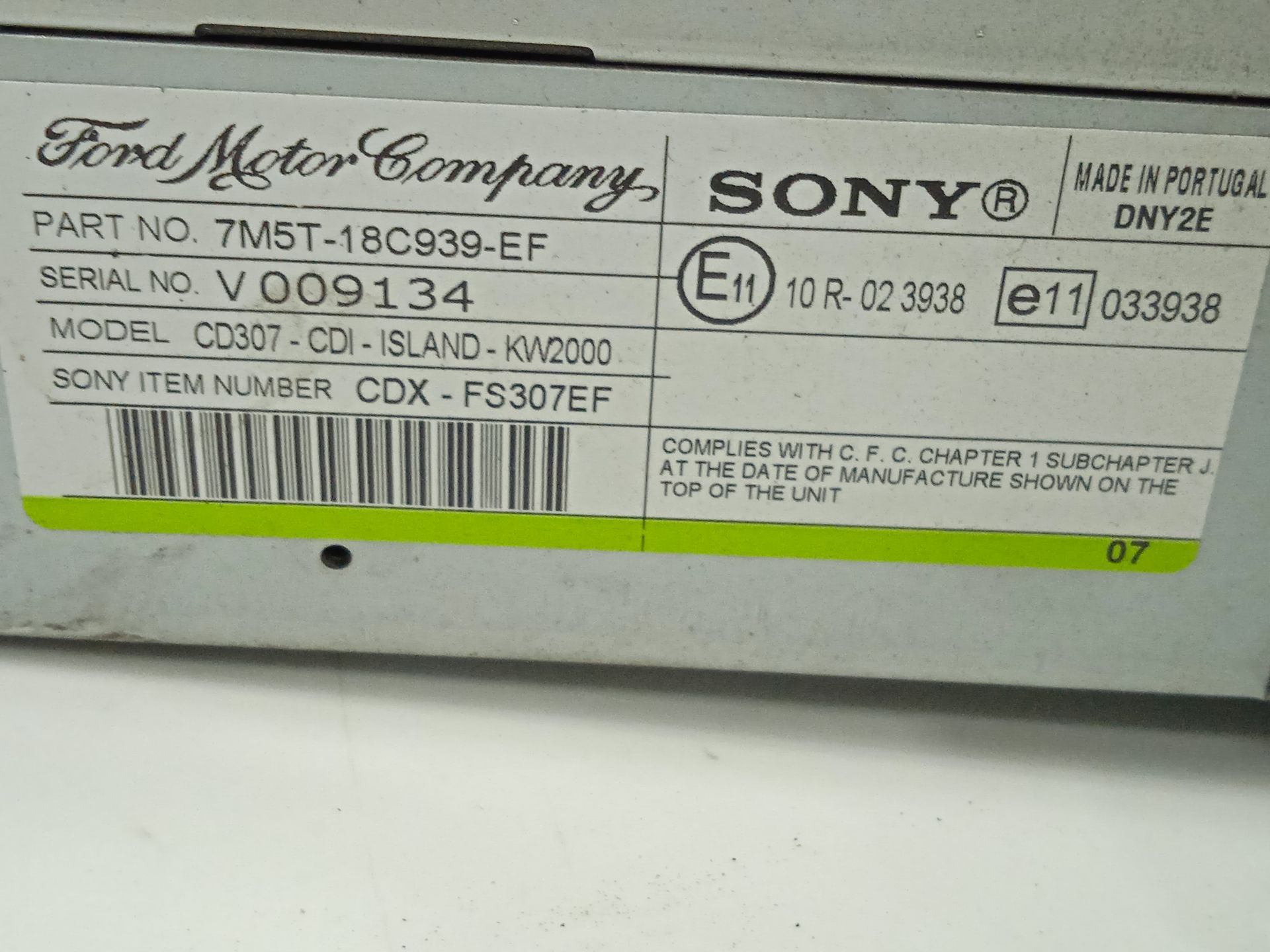 Sistema audio / radio cd ford focus berlina (cb4) business