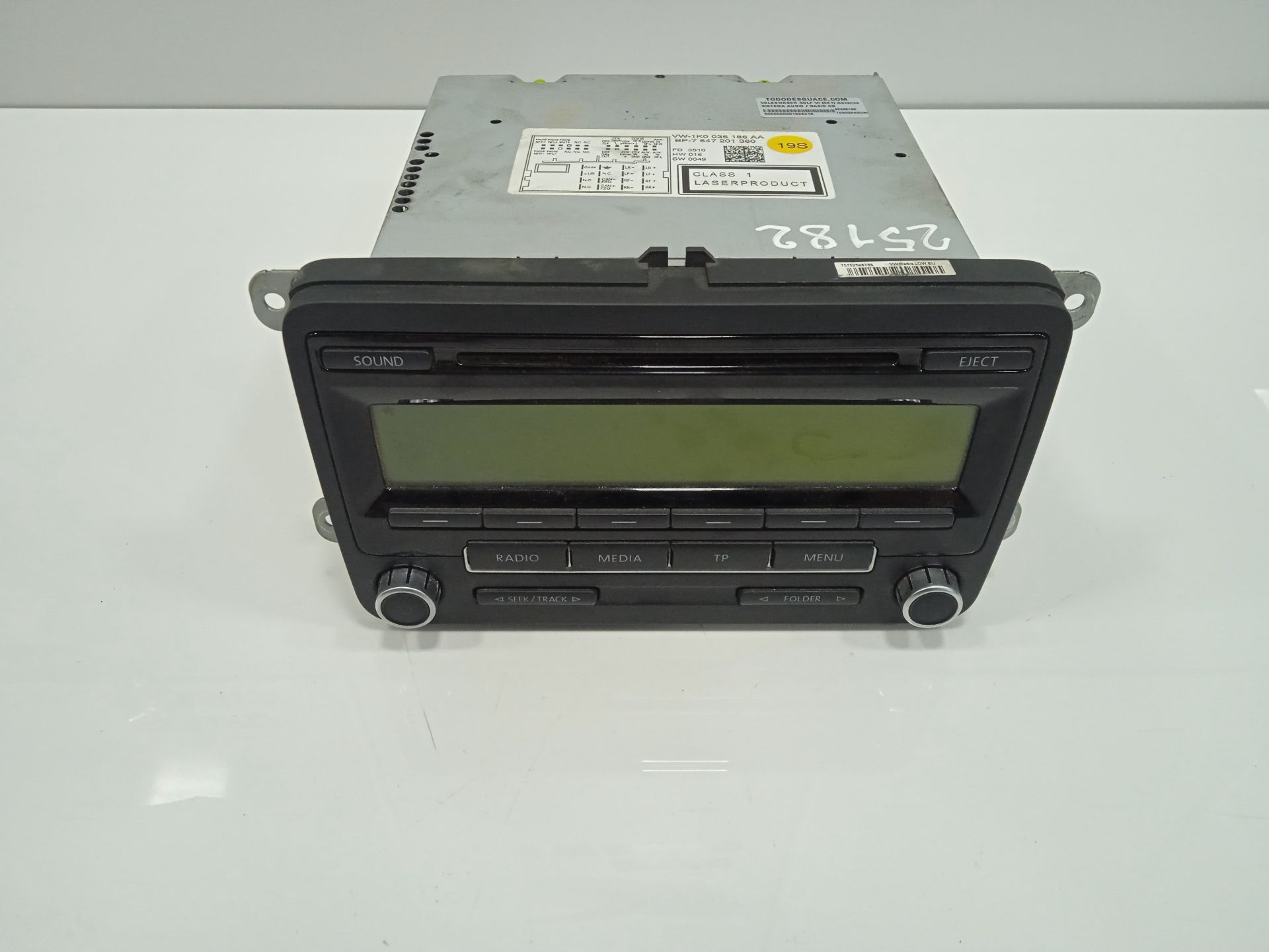 Sistema audio / radio cd volkswagen golf vi (5k1)(10.2008) advance