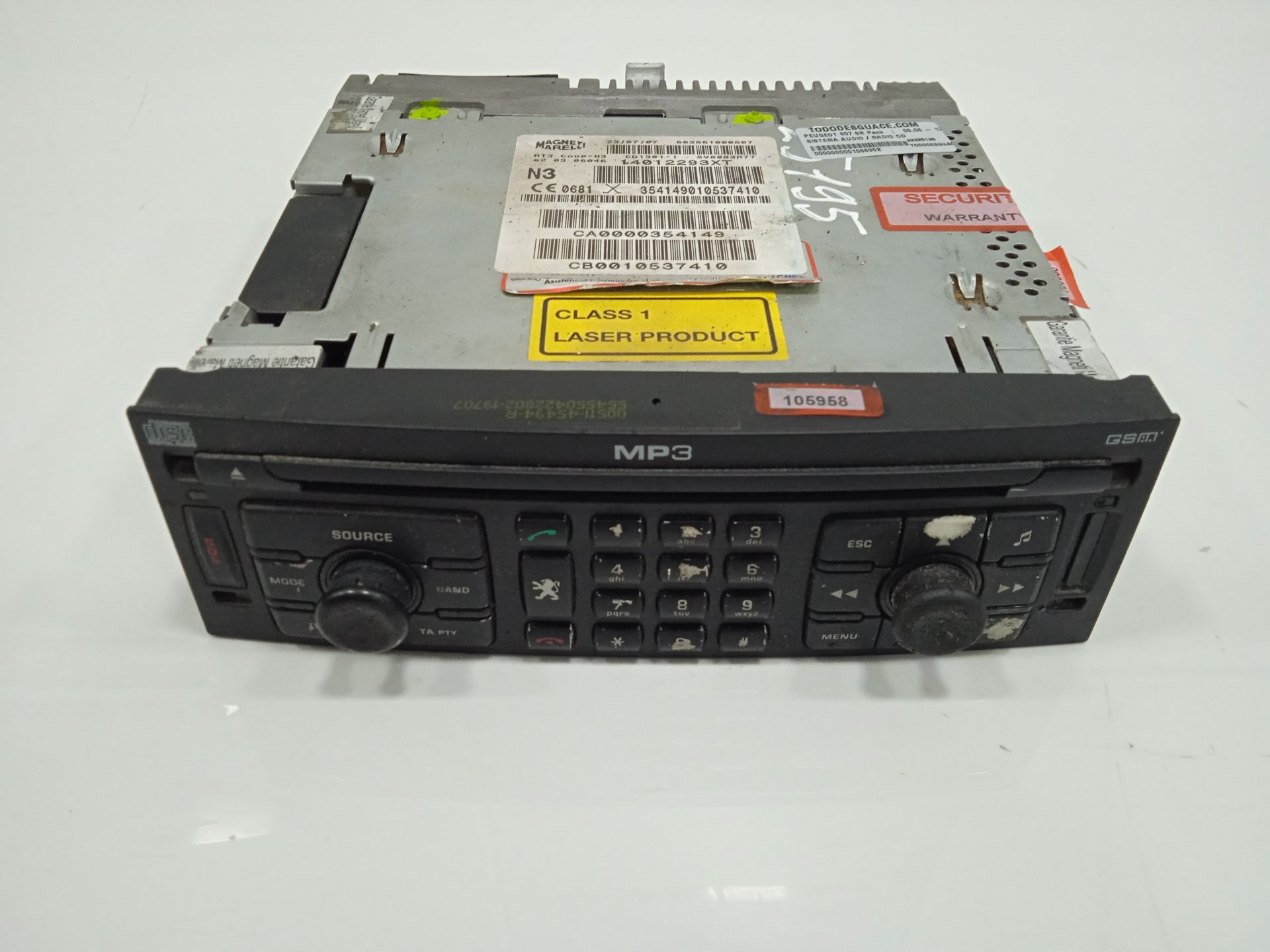 Sistema audio / radio cd peugeot 807 sr pack