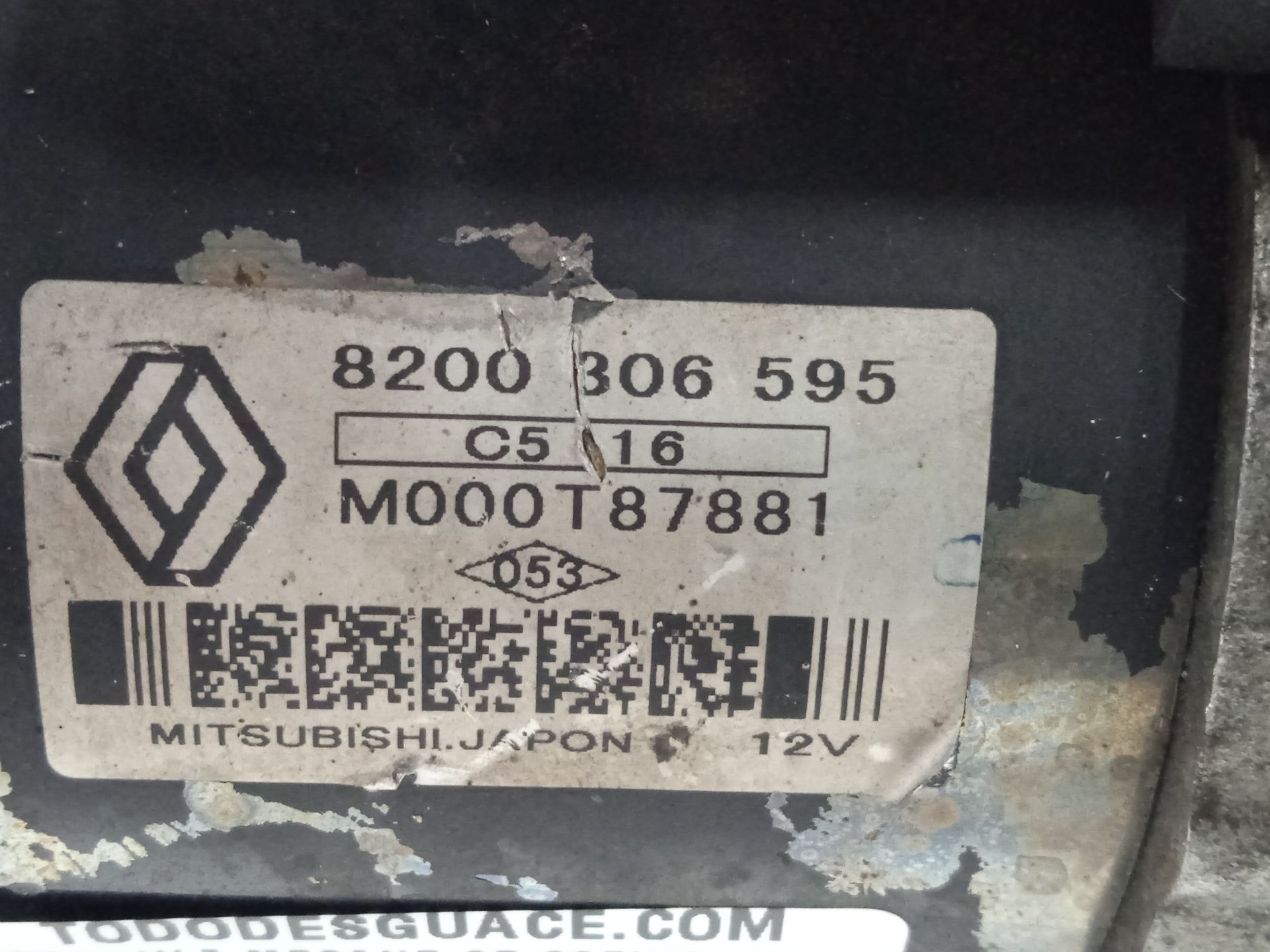 Motor arranque renault  no identificado