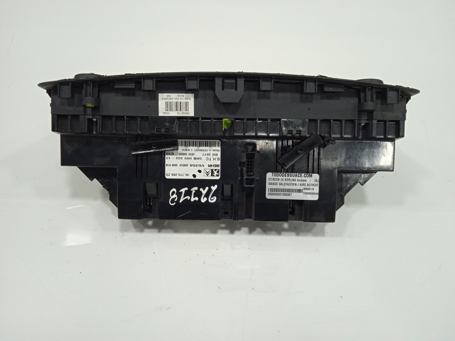 Mando calefaccion / aire acondicionado citroen c5 berlina audace