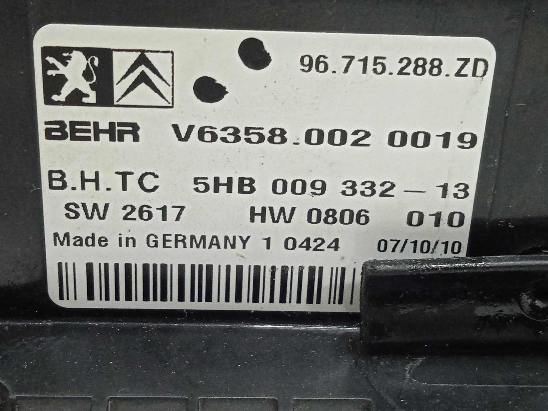 Mando calefaccion / aire acondicionado citroen c5 berlina audace