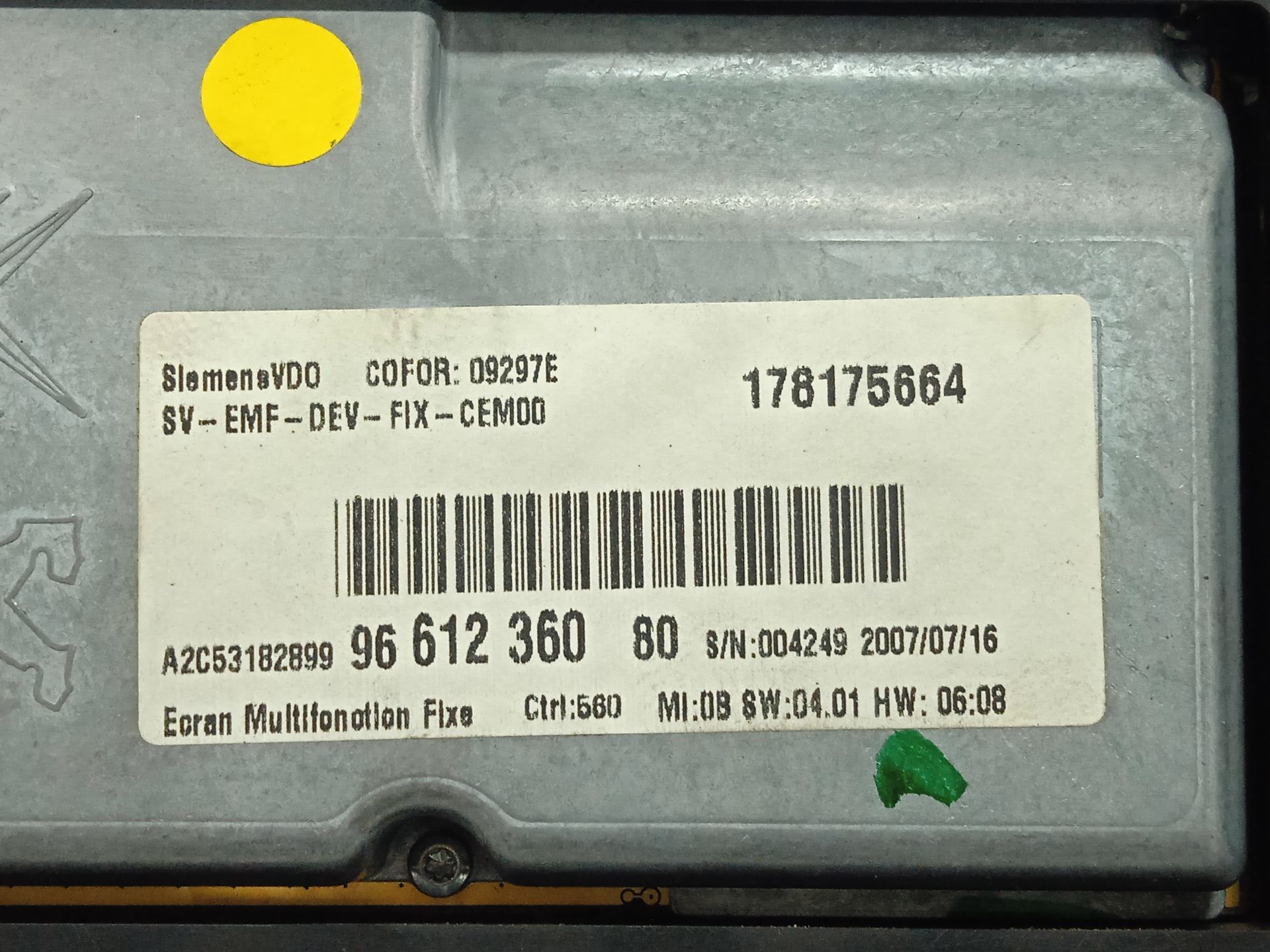Cuadro instrumentos peugeot 807 sr pack