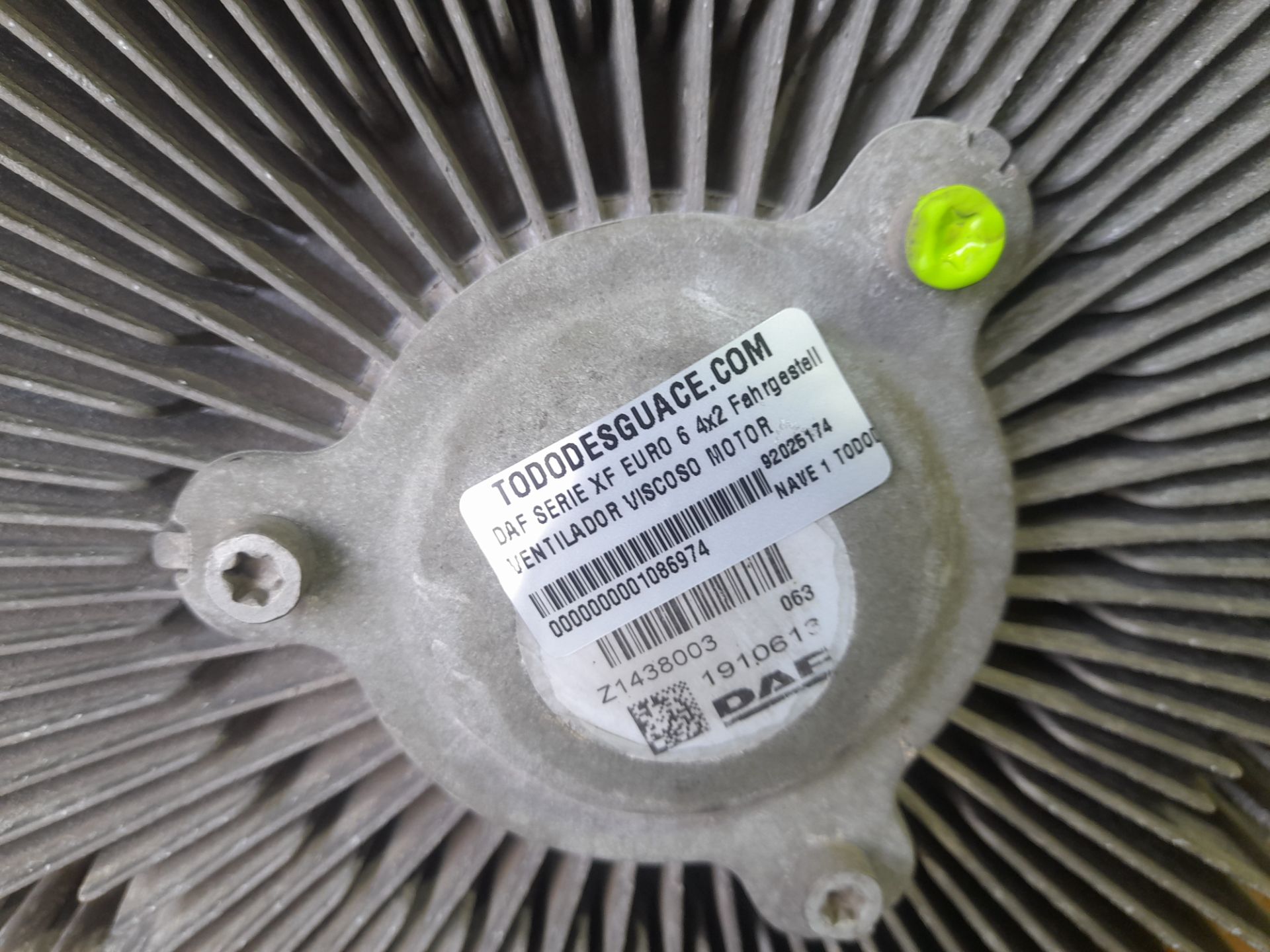 Ventilador viscoso motor daf xf (euro 6) 4x2 fahrgestell spacecab