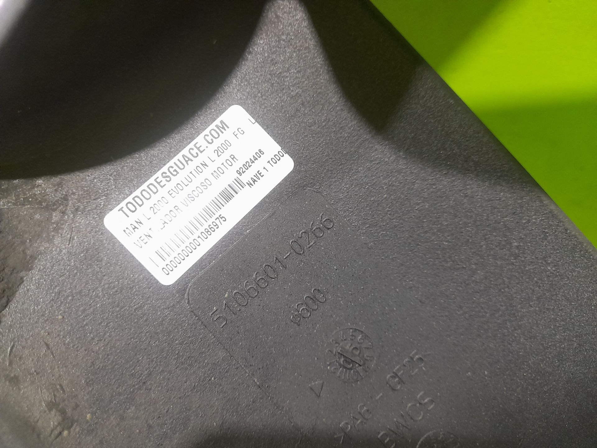 Ventilador viscoso motor   no identificado