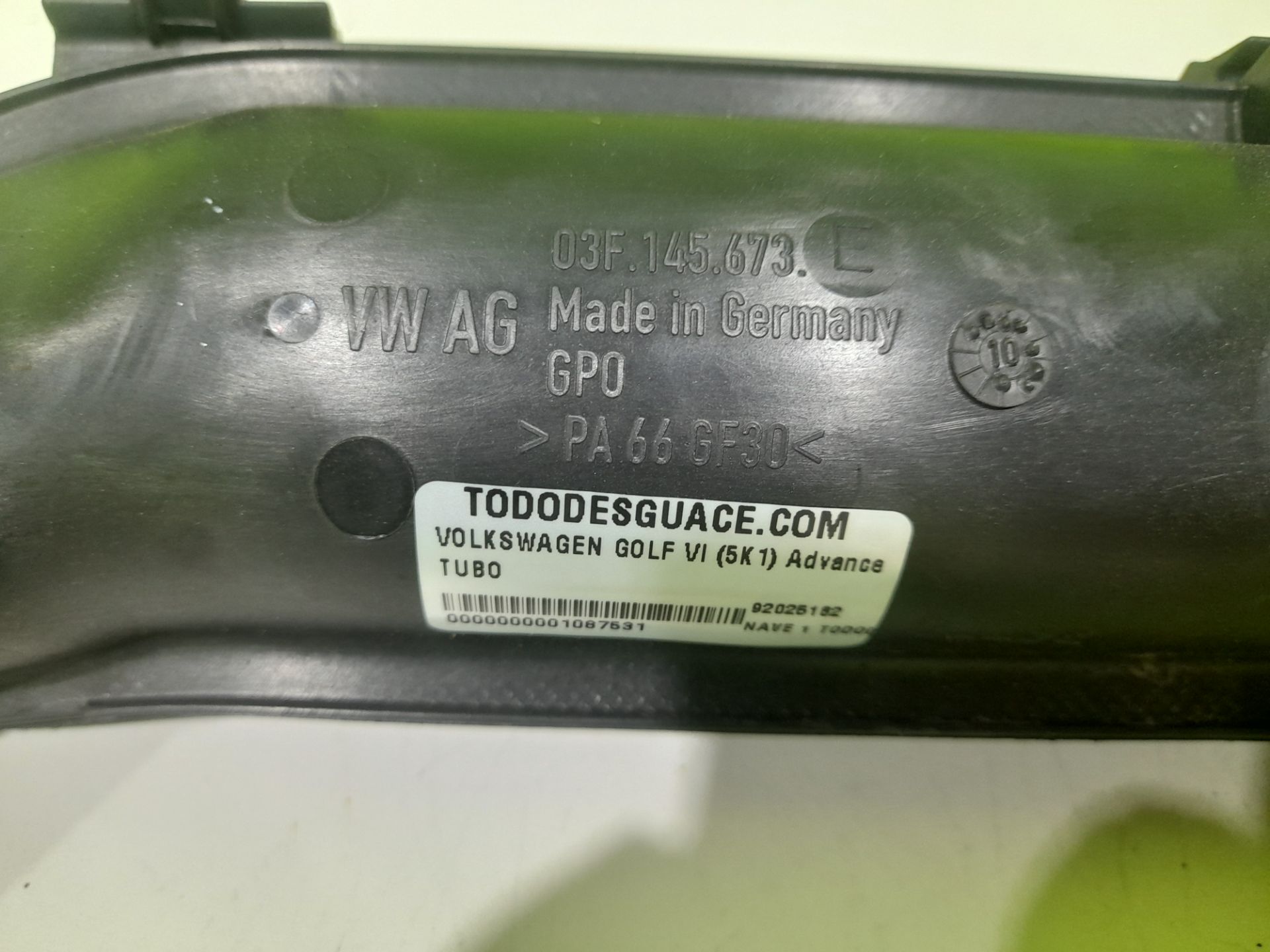 Tubo volkswagen golf vi (5k1)(10.2008) advance