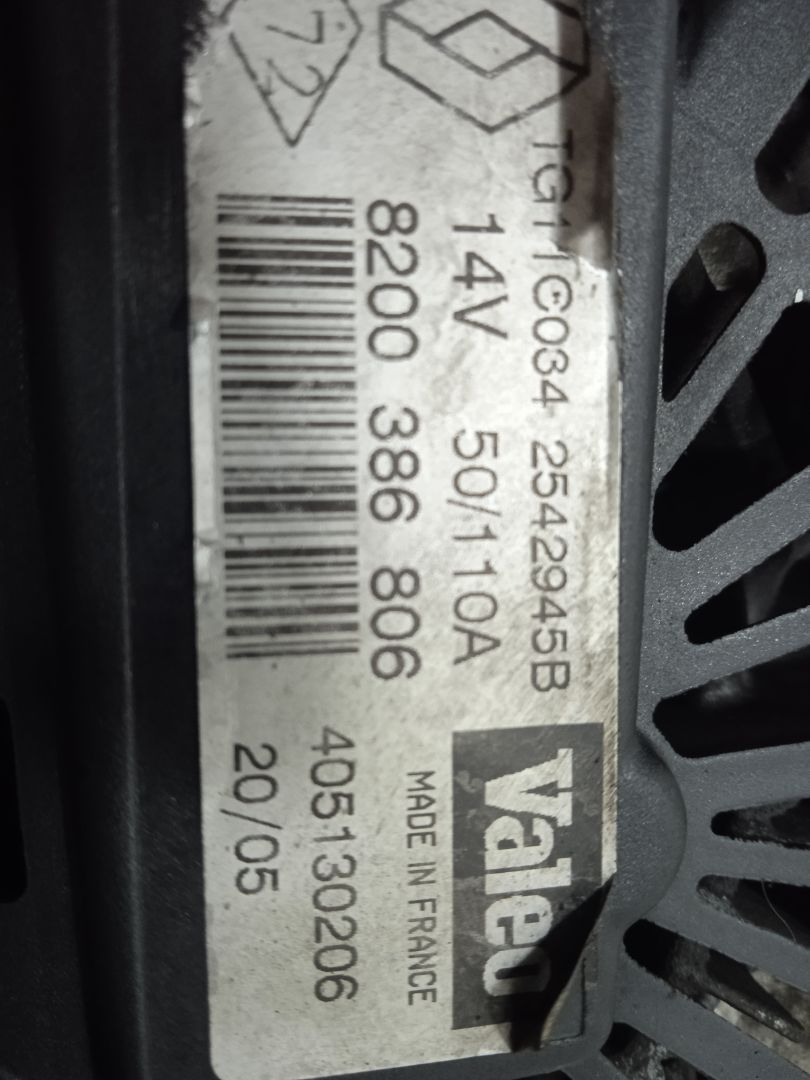 Alternador renault  no identificado
