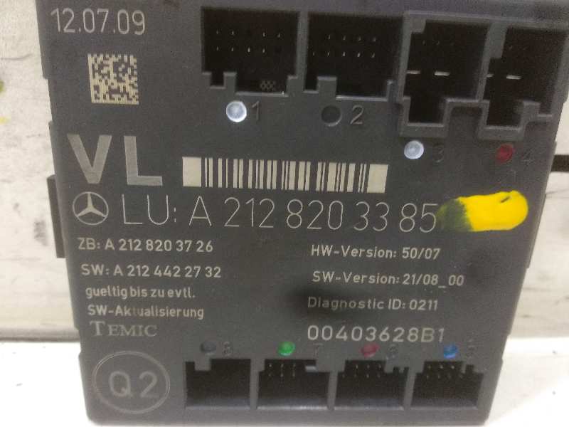  modulo control puerta delantera izquierda   mercedes clase e (w212) lim. 220 cdi blueefficiency (212.002) 2.1 cdi cat