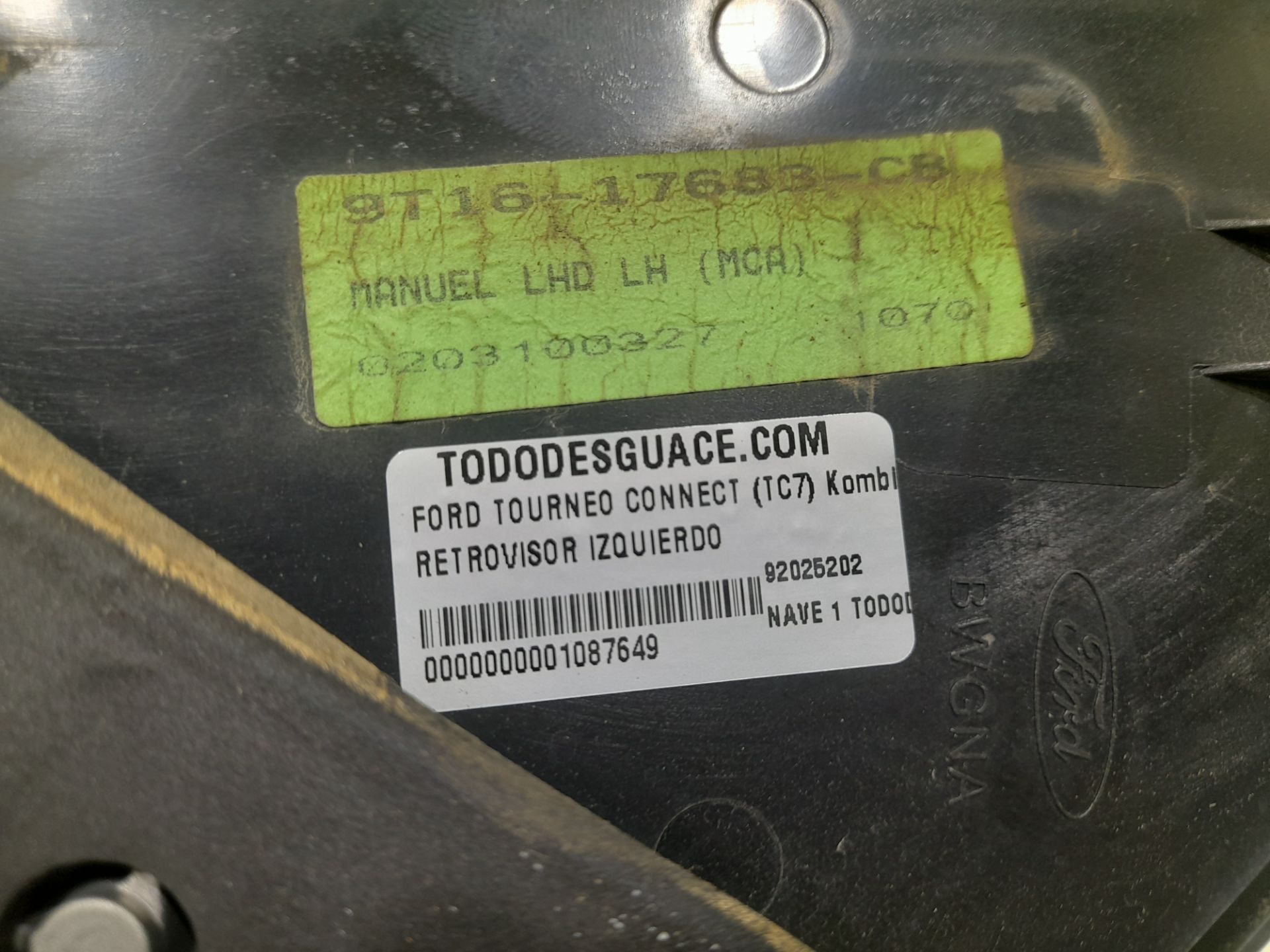 Retrovisor izquierdo ford tourneo connect (tc7) kombi corta (2009)