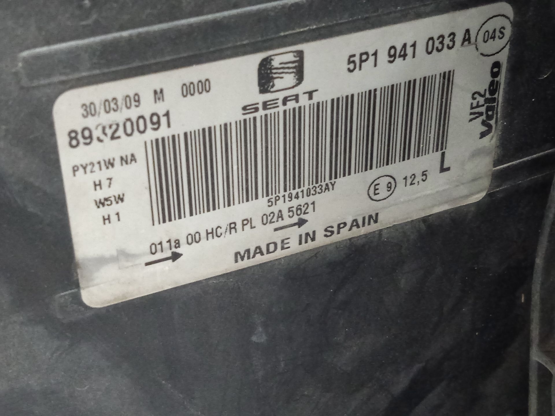 Faro izquierdo seat altea xl (5p5) family