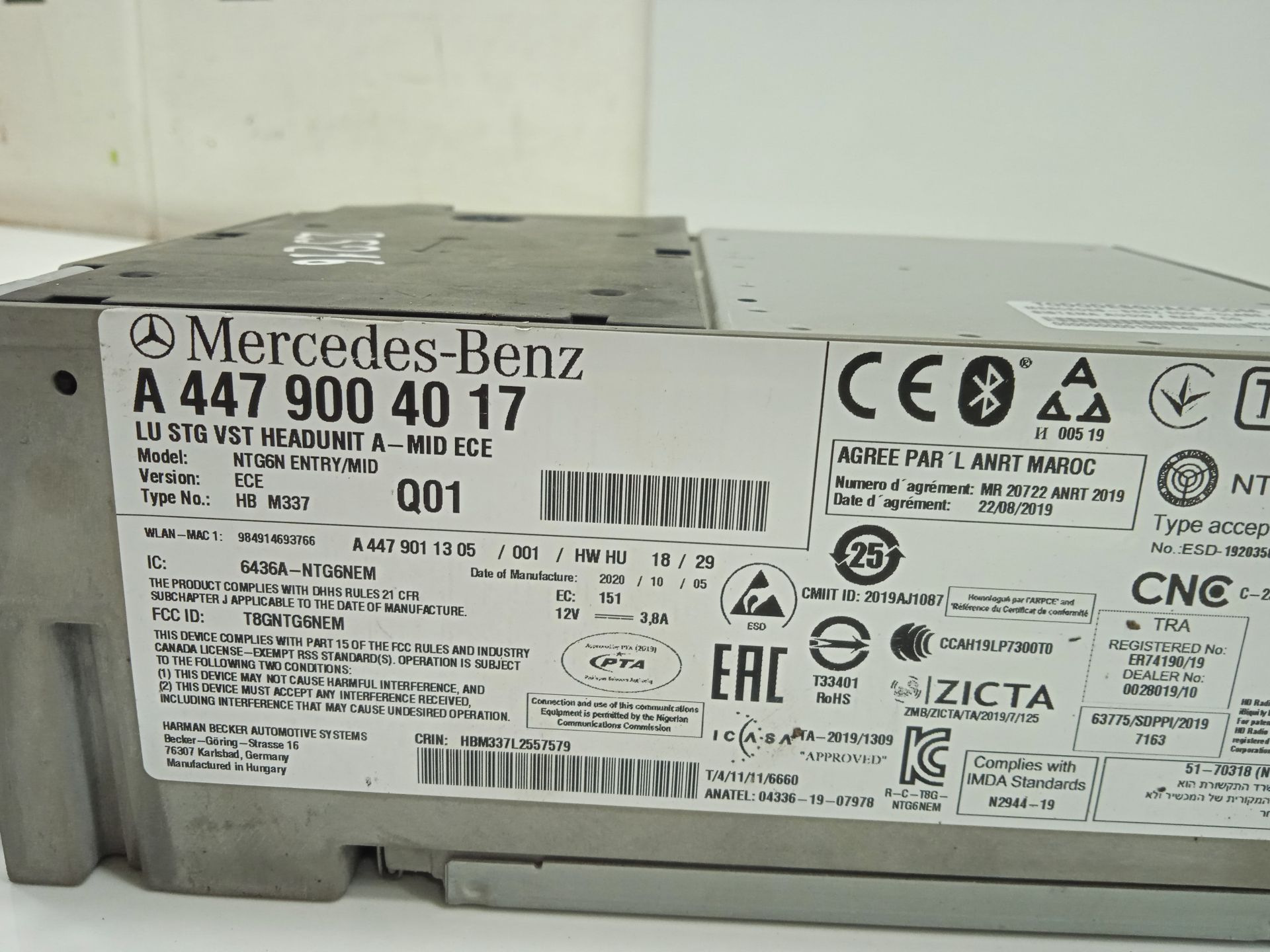 Sistema navegacion gps mercedes-benz eqv -clase (447) 