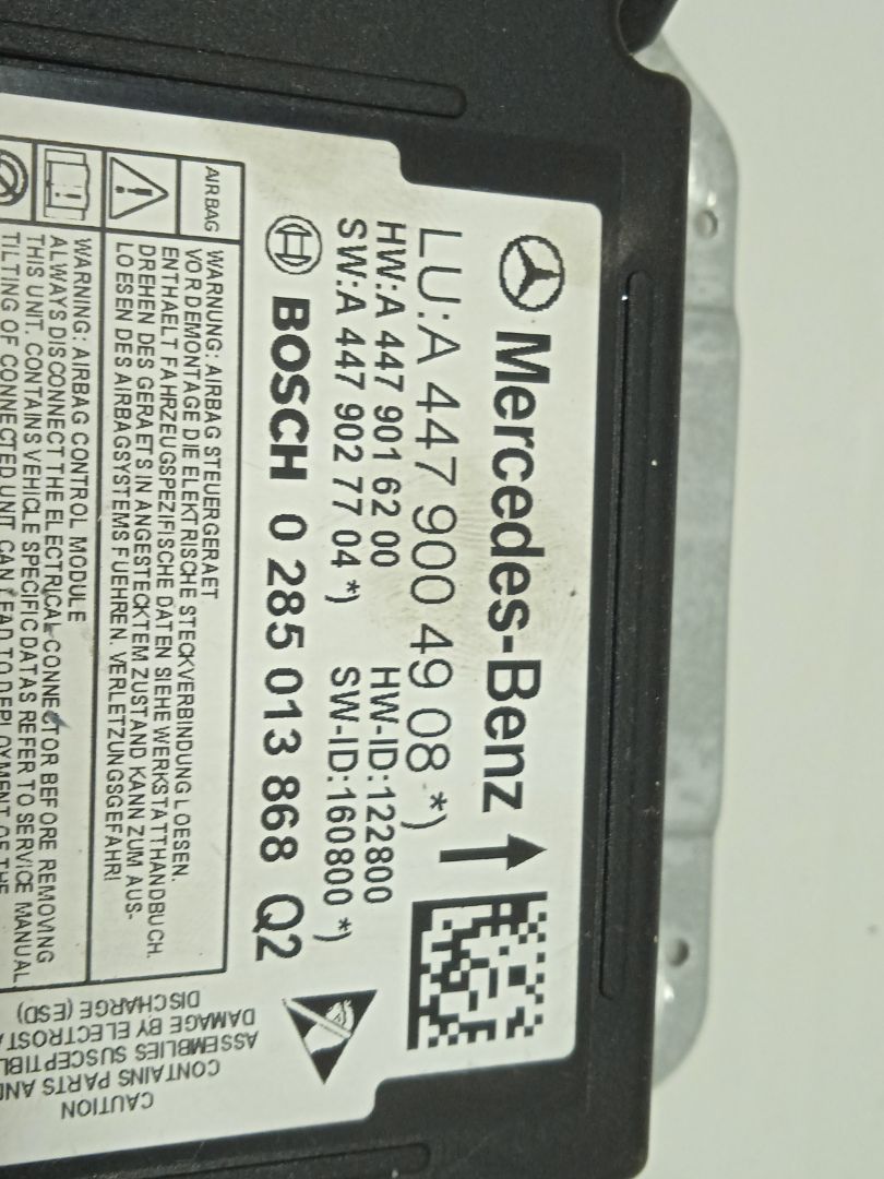 Centralita airbag mercedes-benz eqv -clase (447) 