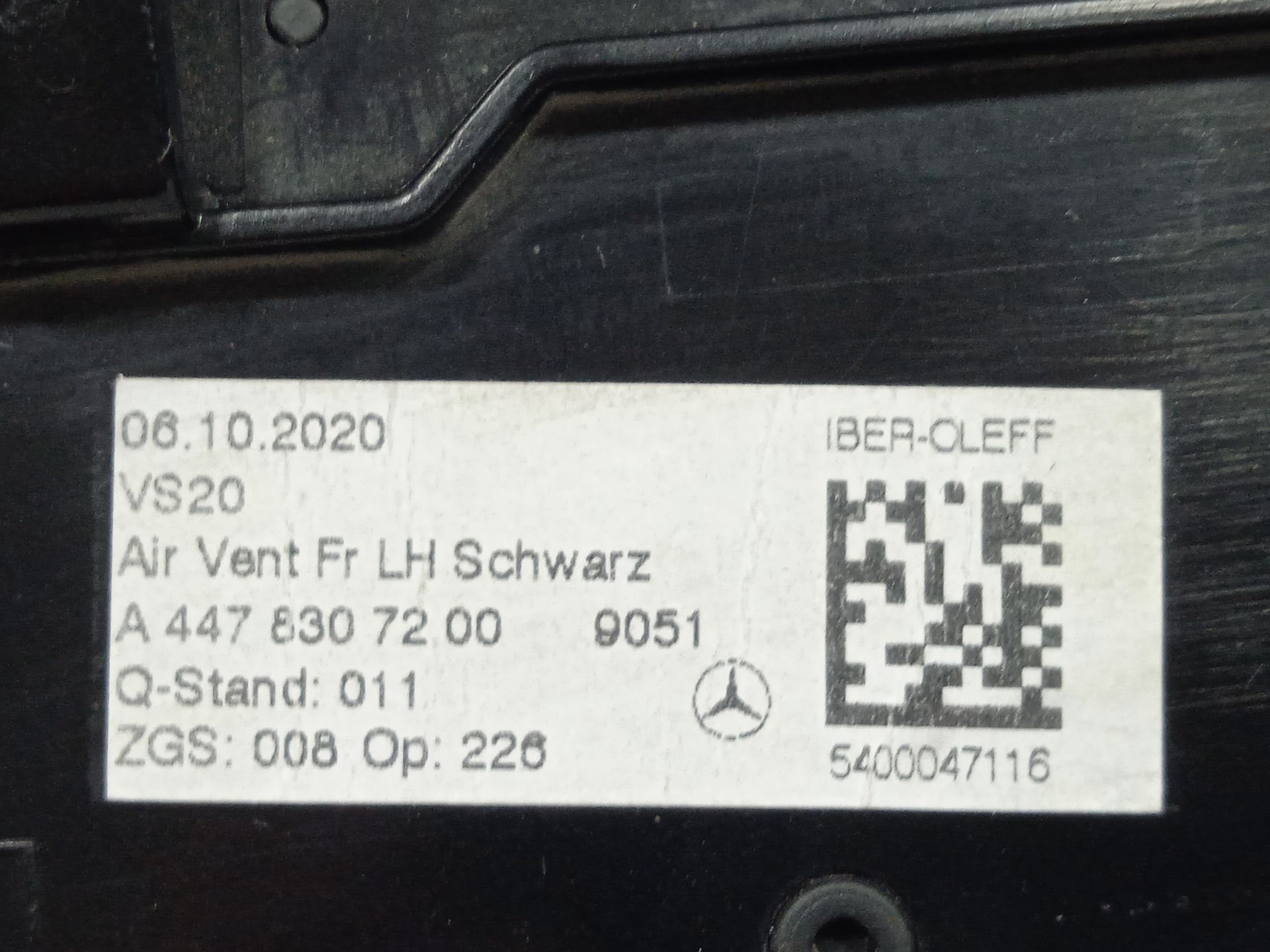 Aireador mercedes-benz eqv -clase (447) 