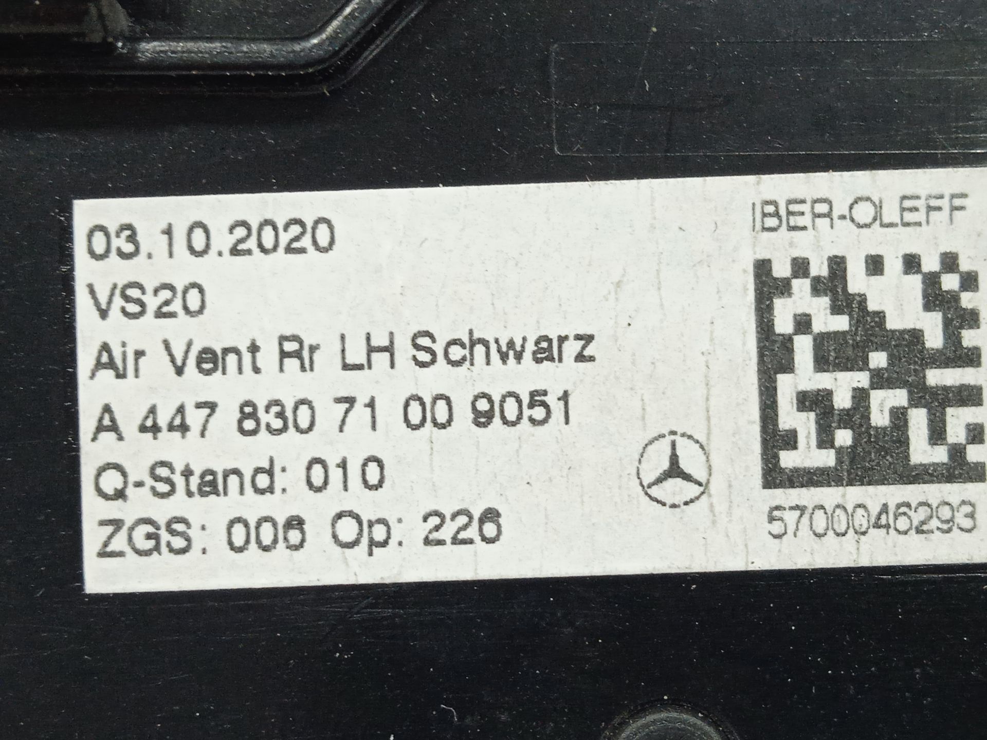 Aireador mercedes-benz eqv -clase (447) 