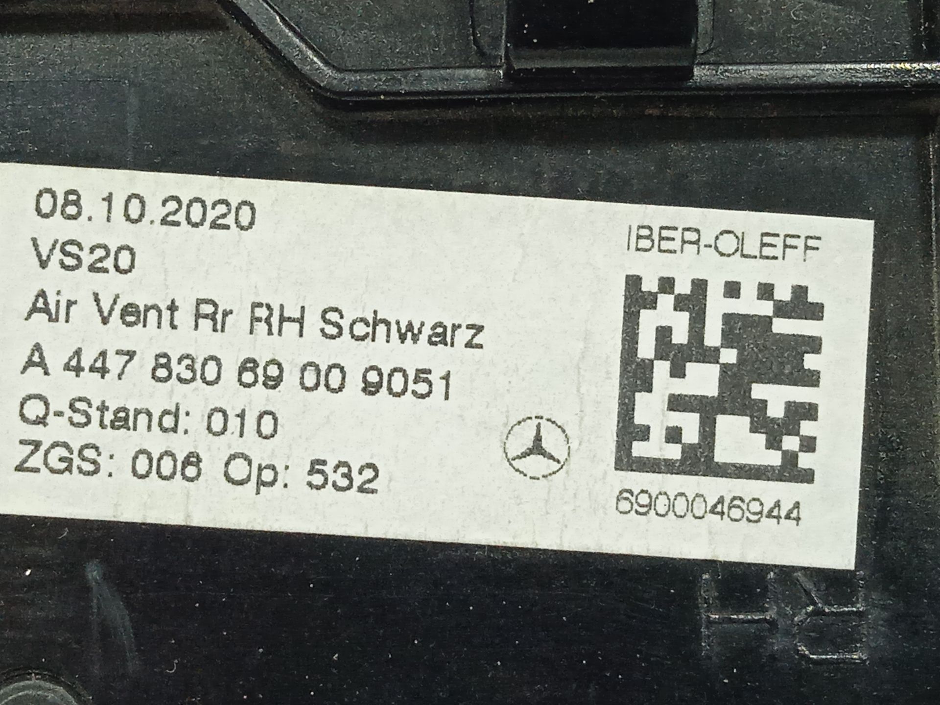 Aireador mercedes-benz eqv -clase (447) 