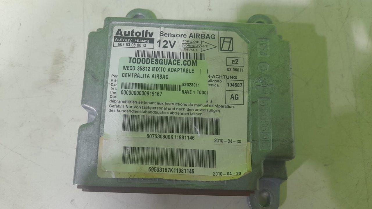 Centralita airbag iveco  no identificado