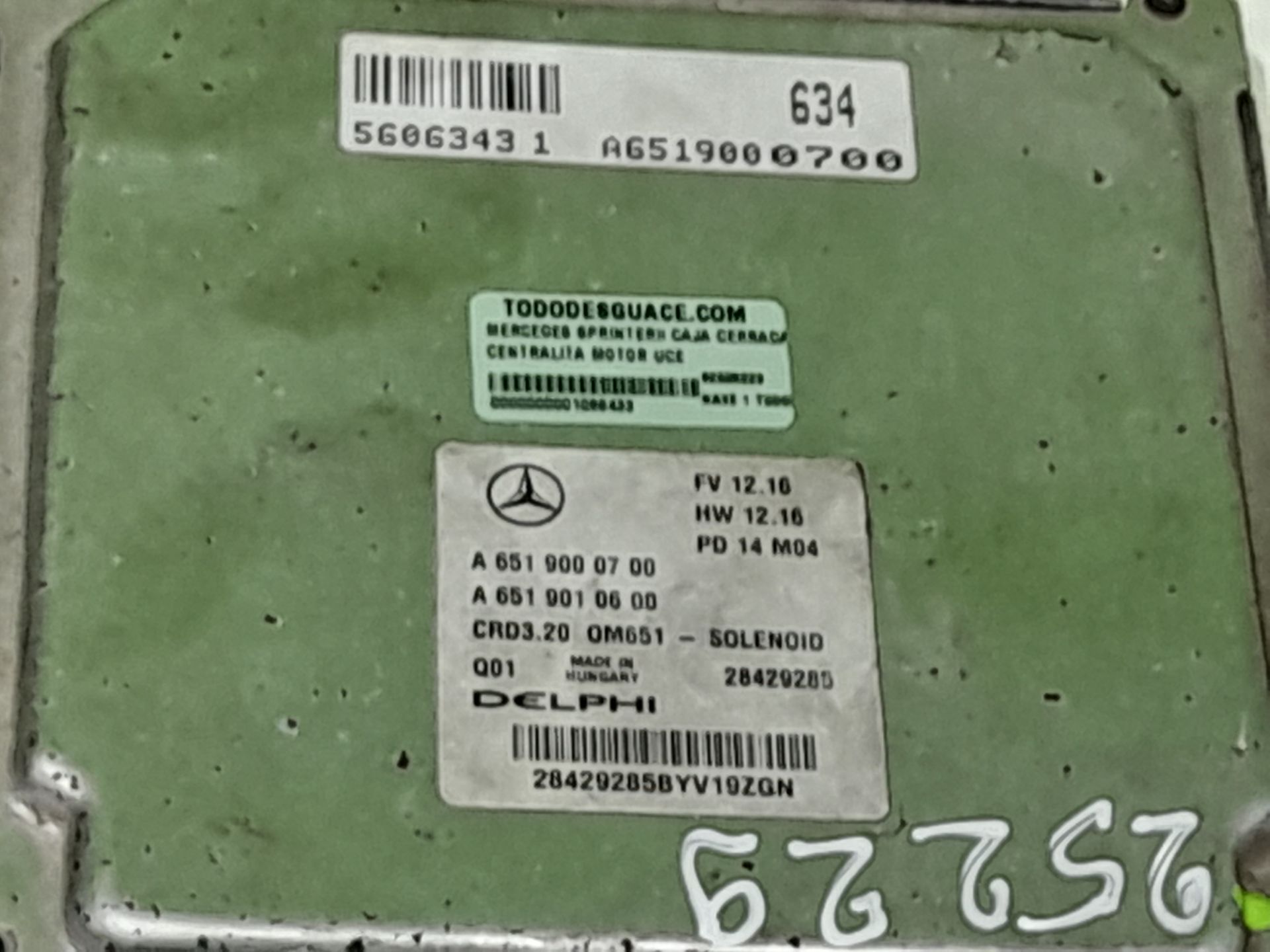 Centralita motor uce 210213216 cdi (906.611613)
