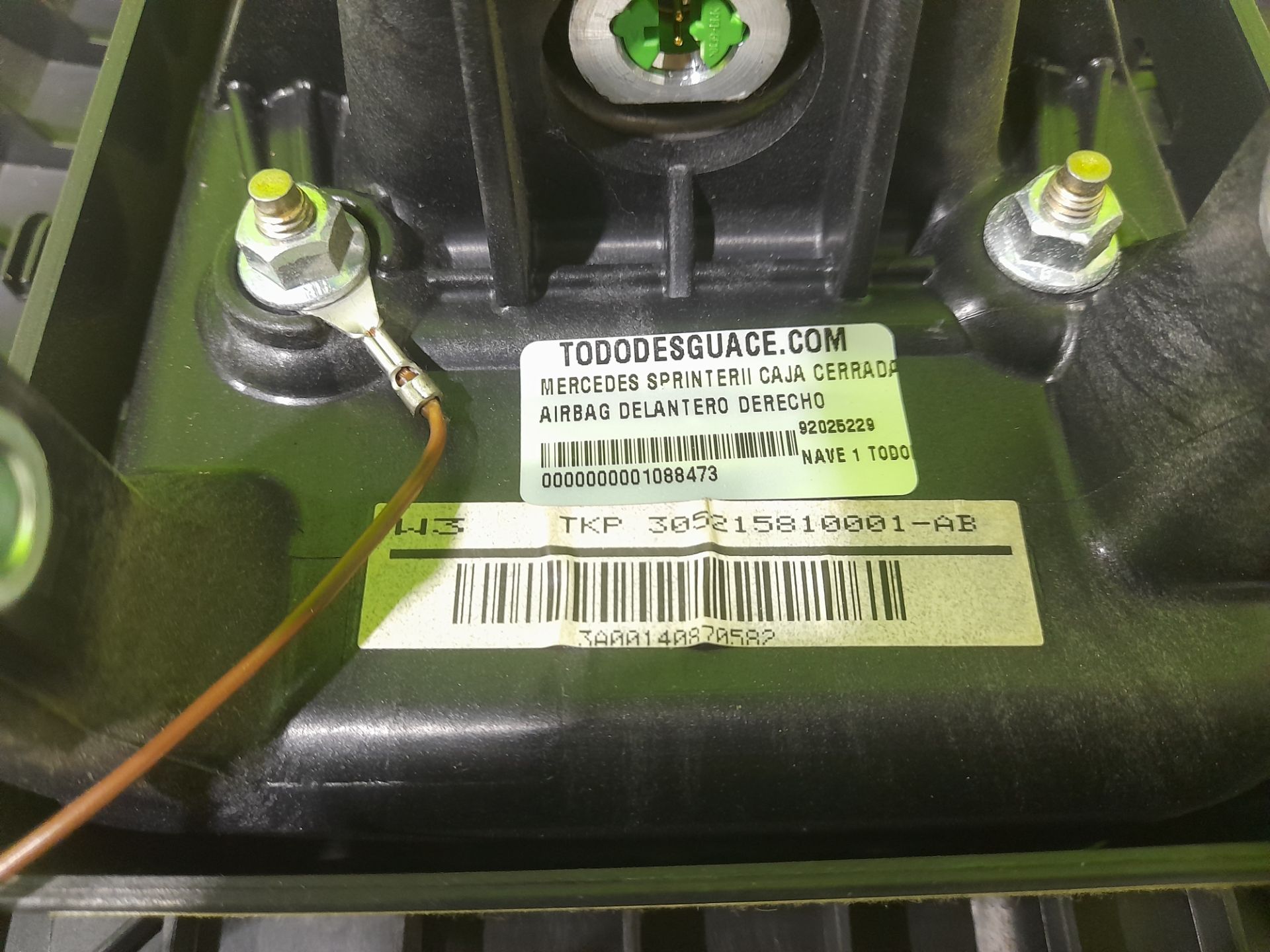 Airbag delantero derecho 210213216 cdi (906.611613)