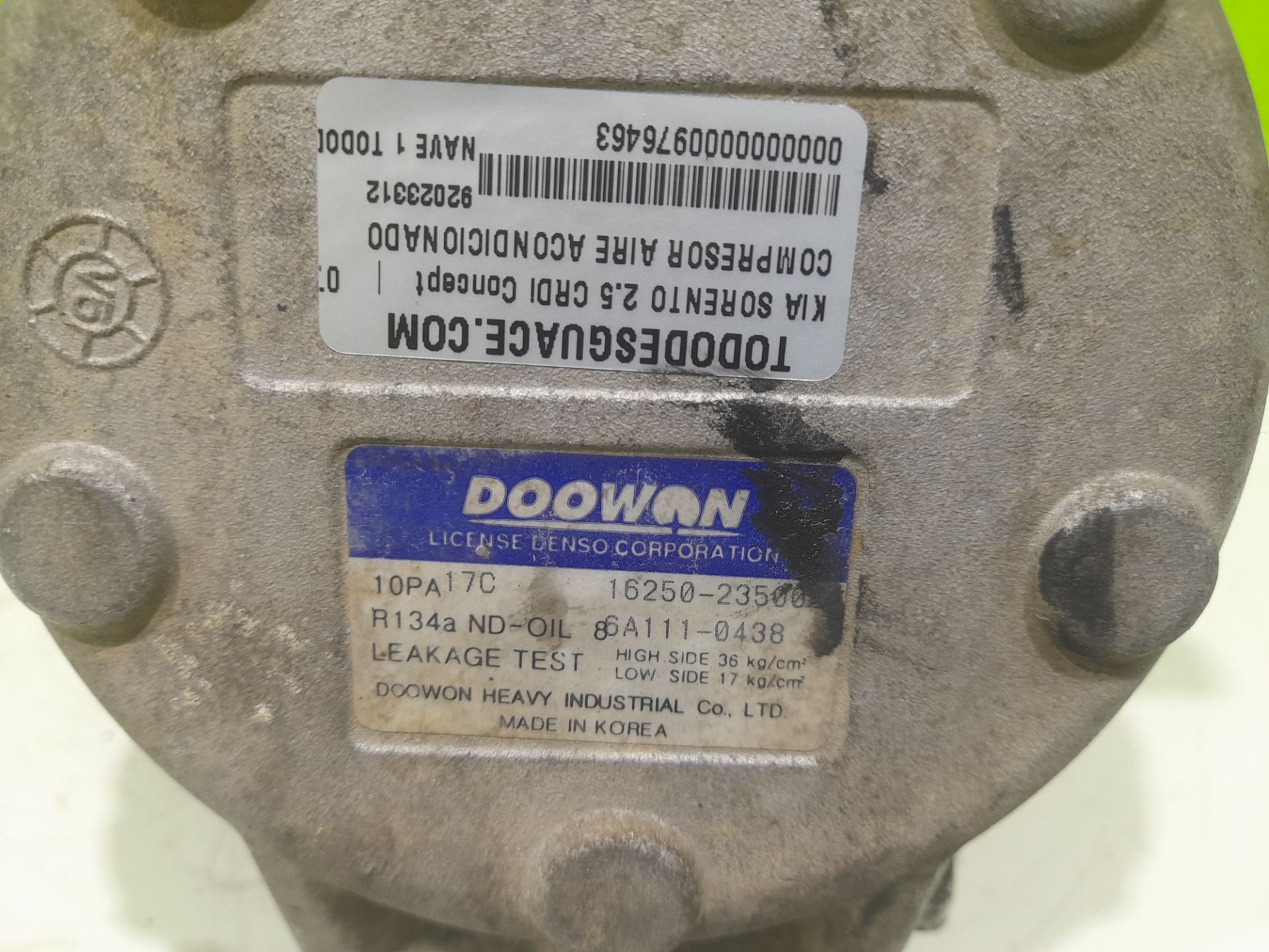 Compresor aire acondicionado kia sorento (bl) 2.5 crdi concept