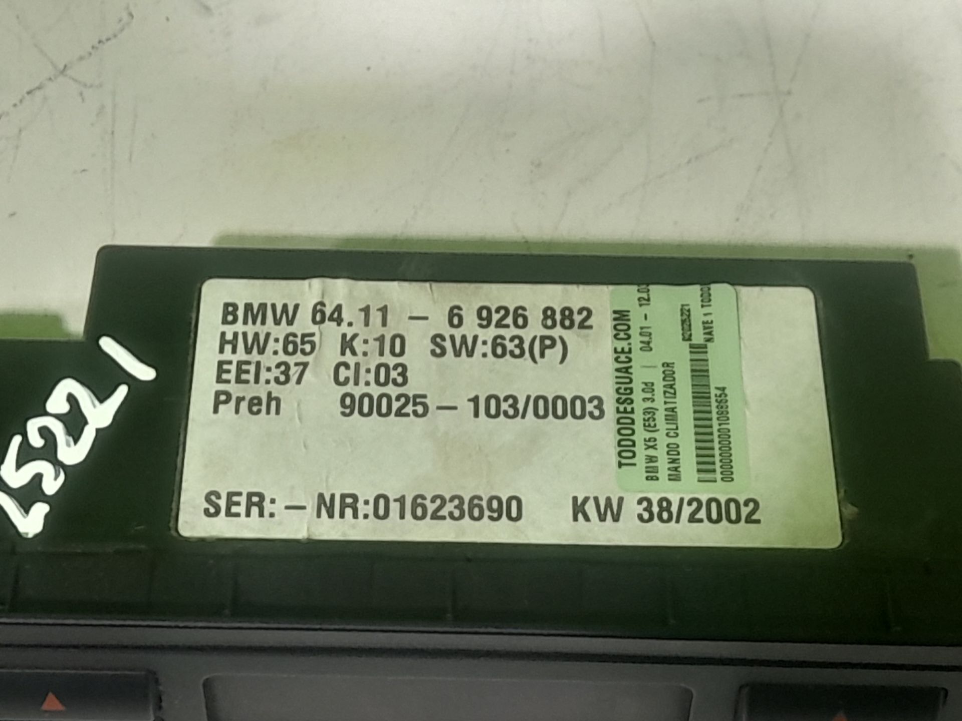 Mando climatizador bmw serie x5 (e53) 3.0d