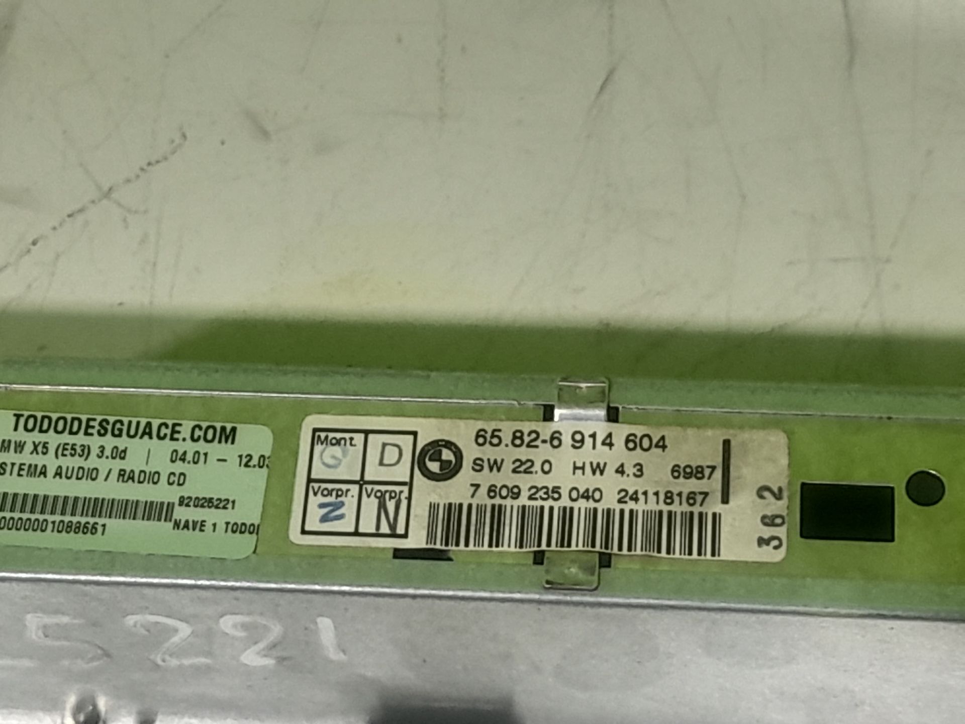 Sistema audio / radio cd bmw serie x5 (e53) 3.0d