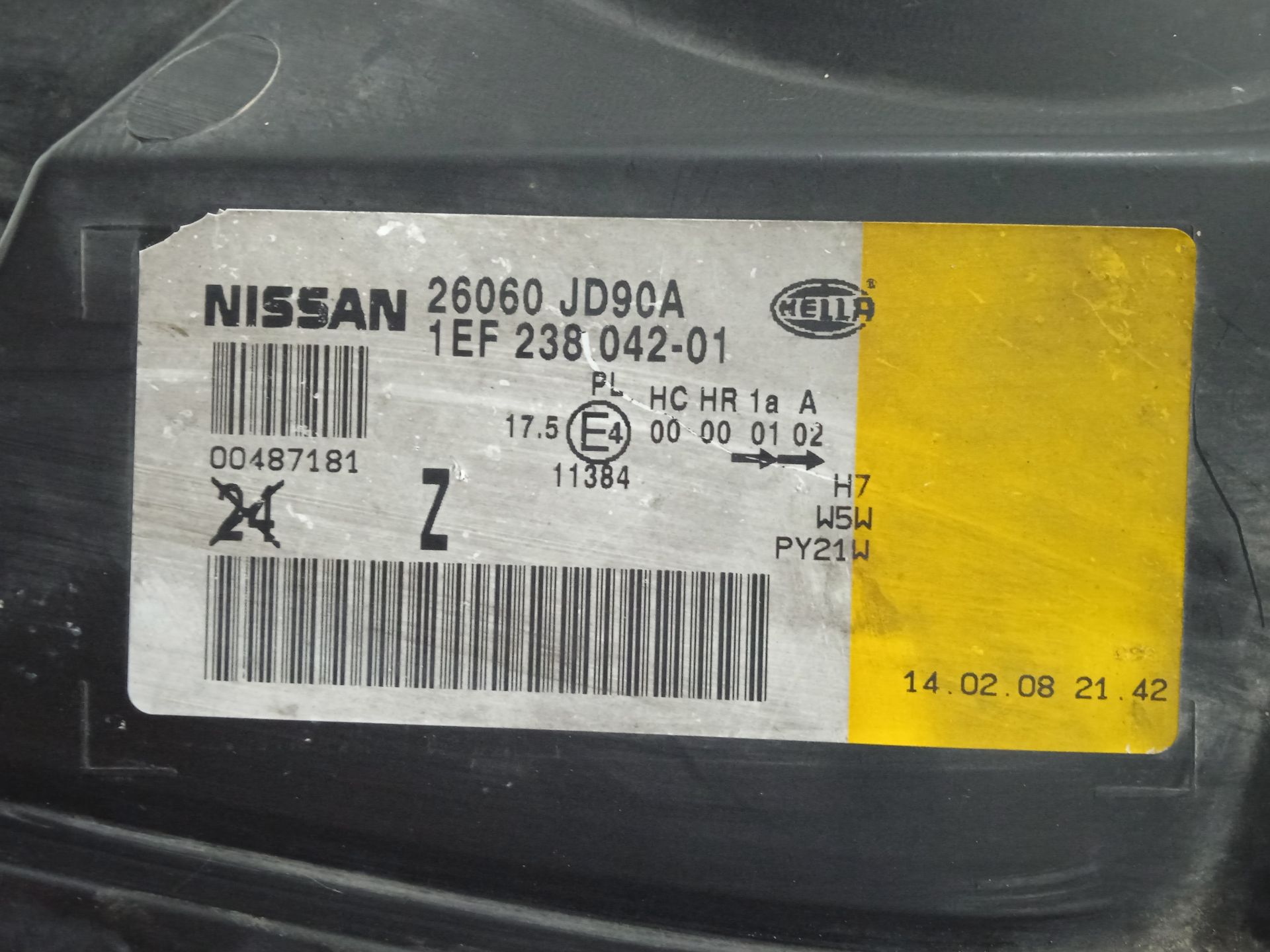 Faro izquierdo nissan qashqai (j10) acenta