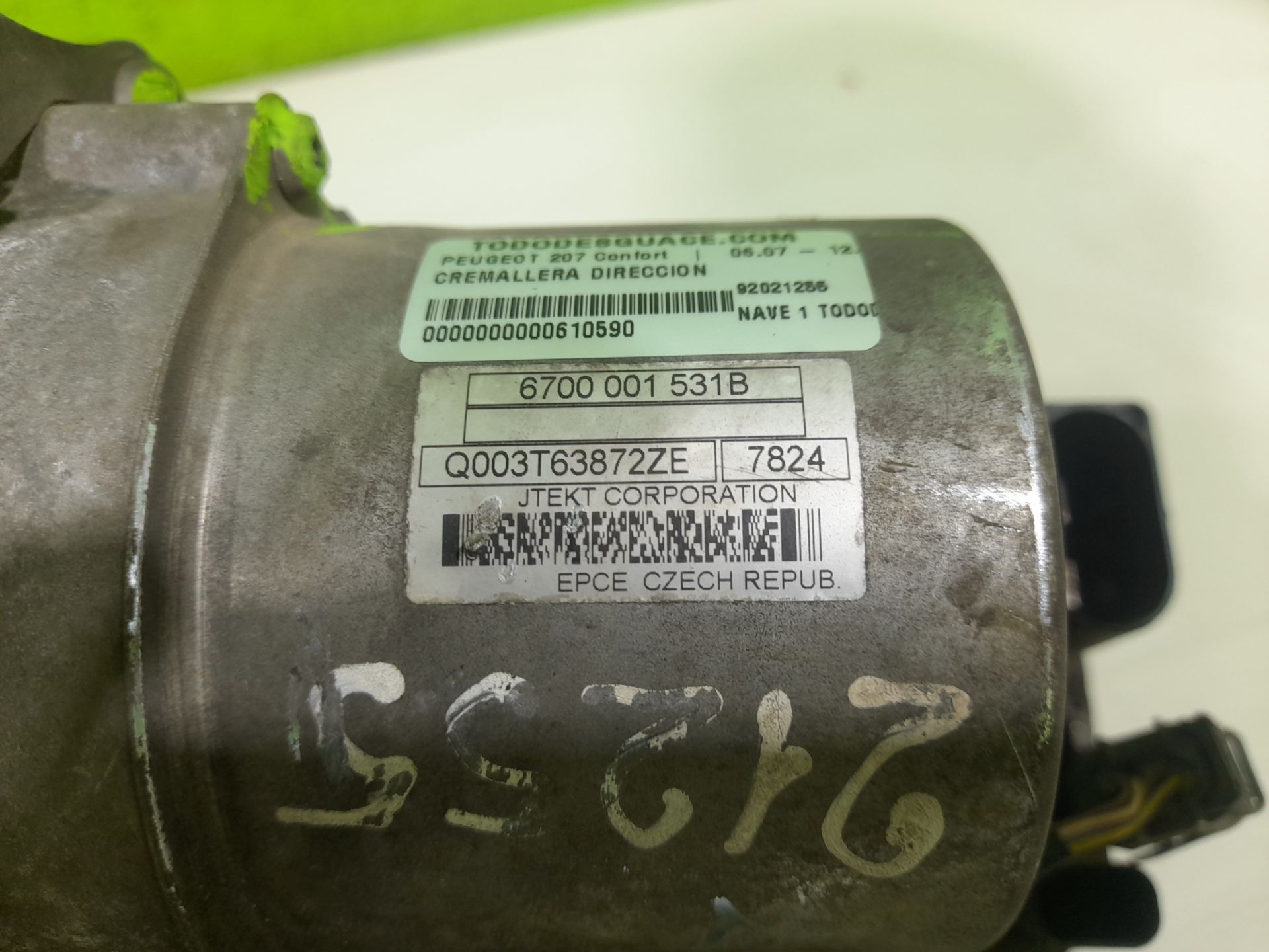 Cremallera direccion peugeot 207 confort