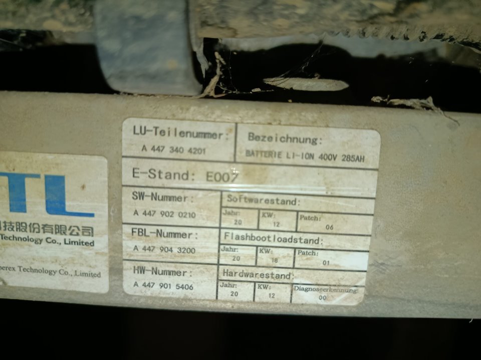 Bateria mercedes-benz eqv -clase (447) 