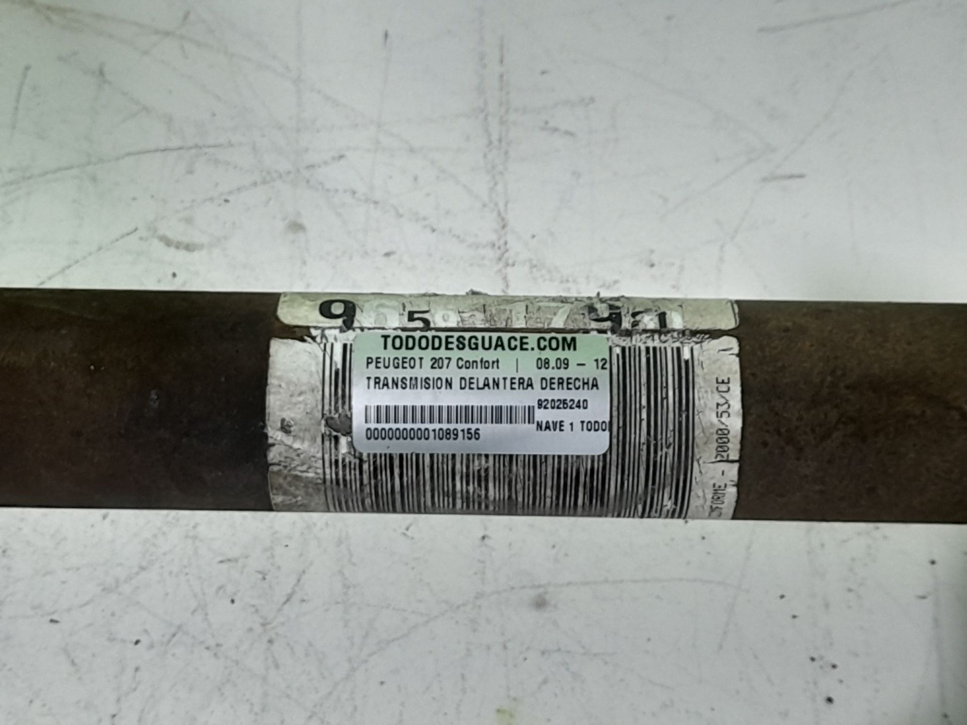 Transmision delantera derecha peugeot 207 confort