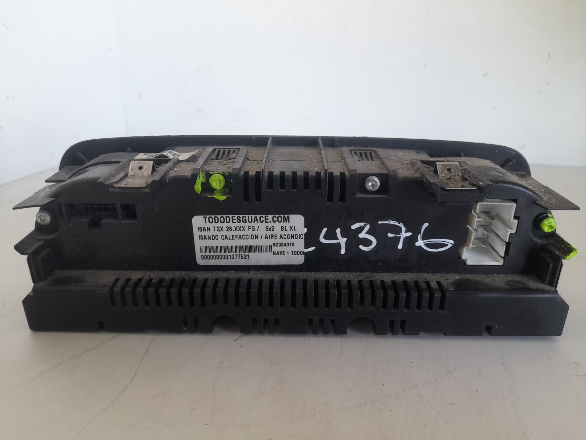 Mando calefaccion / aire acondicionado man tgx 28.xxx (2007) fg    6x2   bl xl