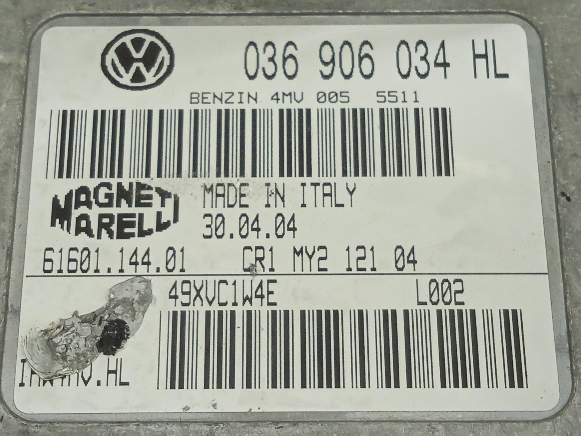 Centralita motor uce volkswagen polo iv (9n3) advance