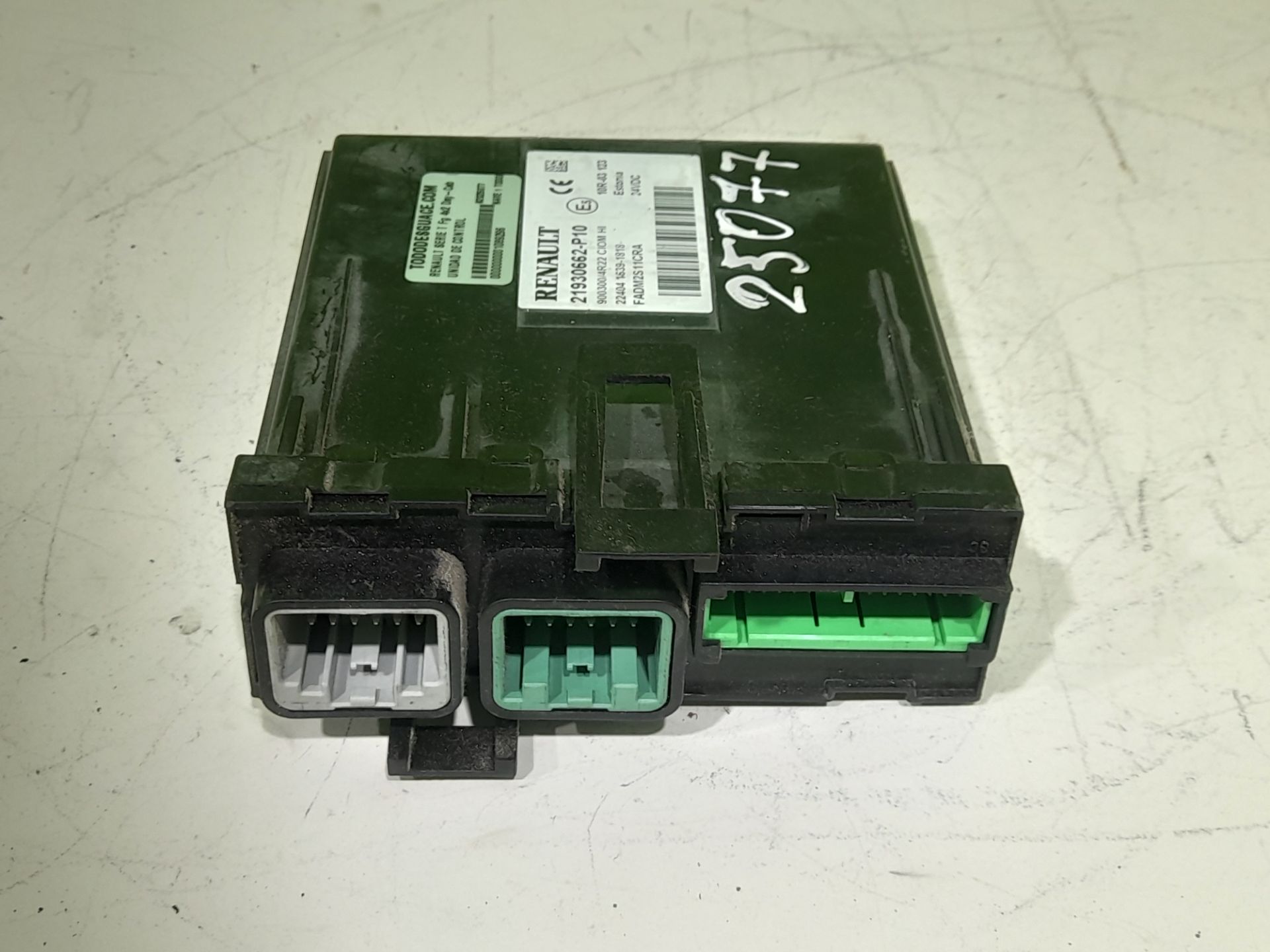 Unidad de control   no identificado
