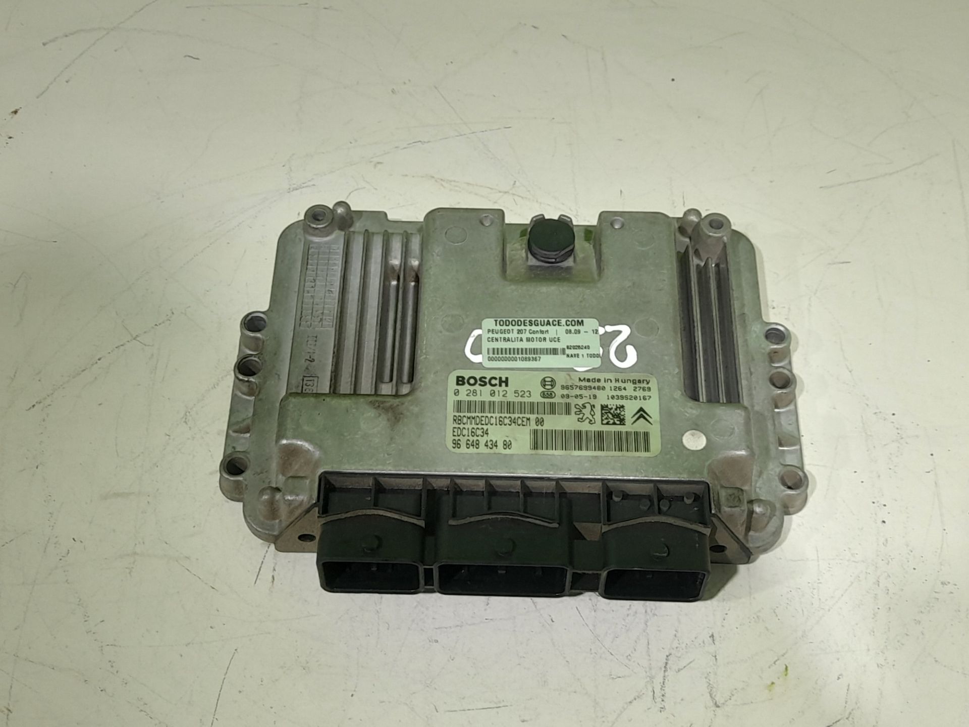 Centralita motor uce peugeot 207 confort