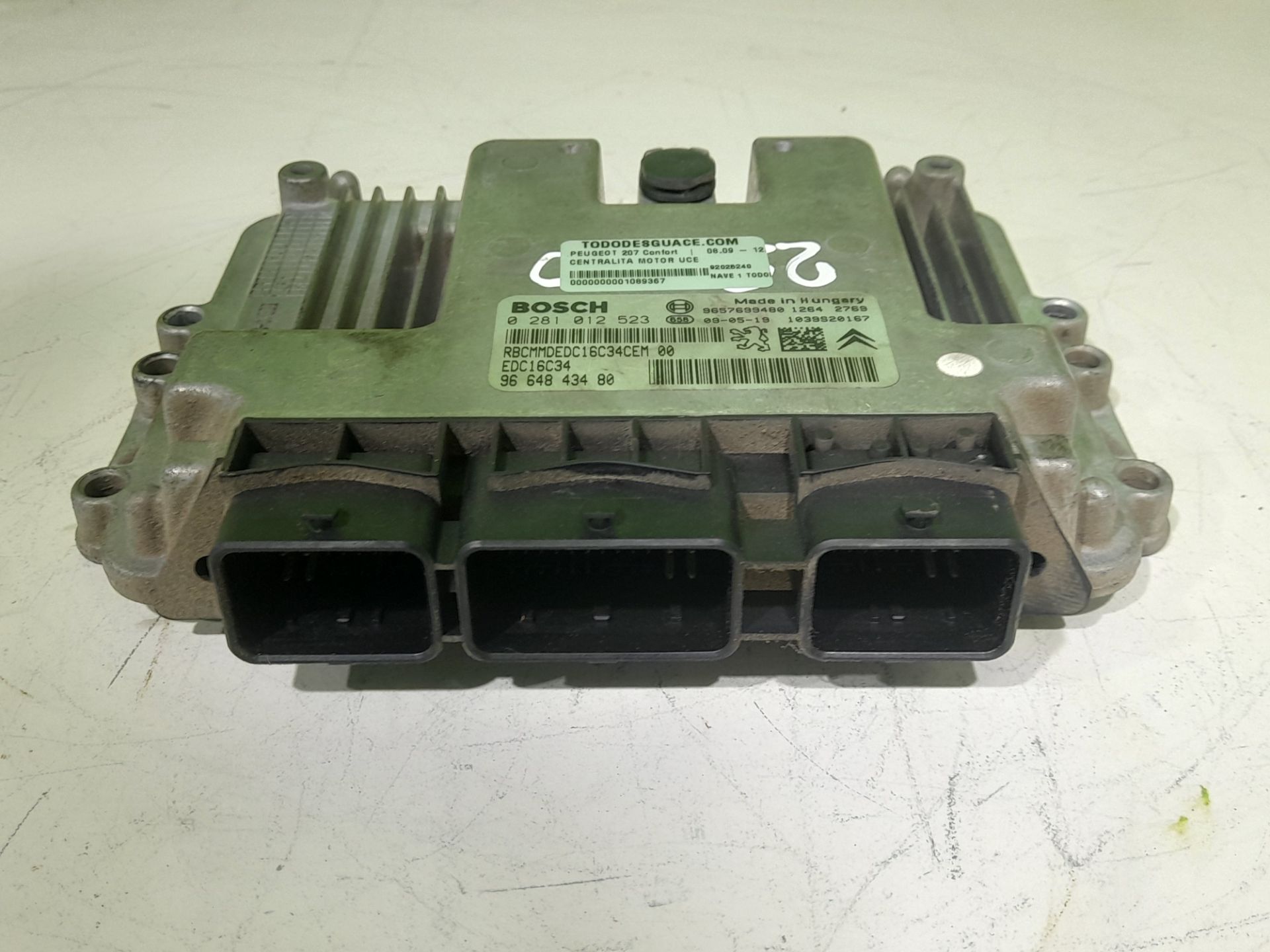 Centralita motor uce peugeot 207 confort