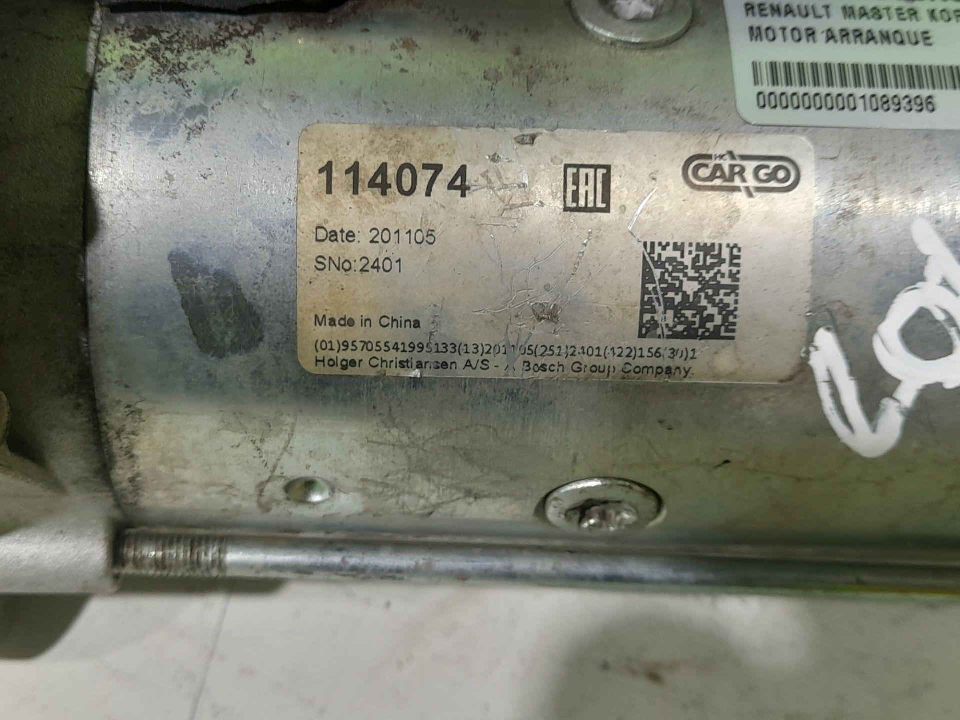 Motor arranque   no identificado