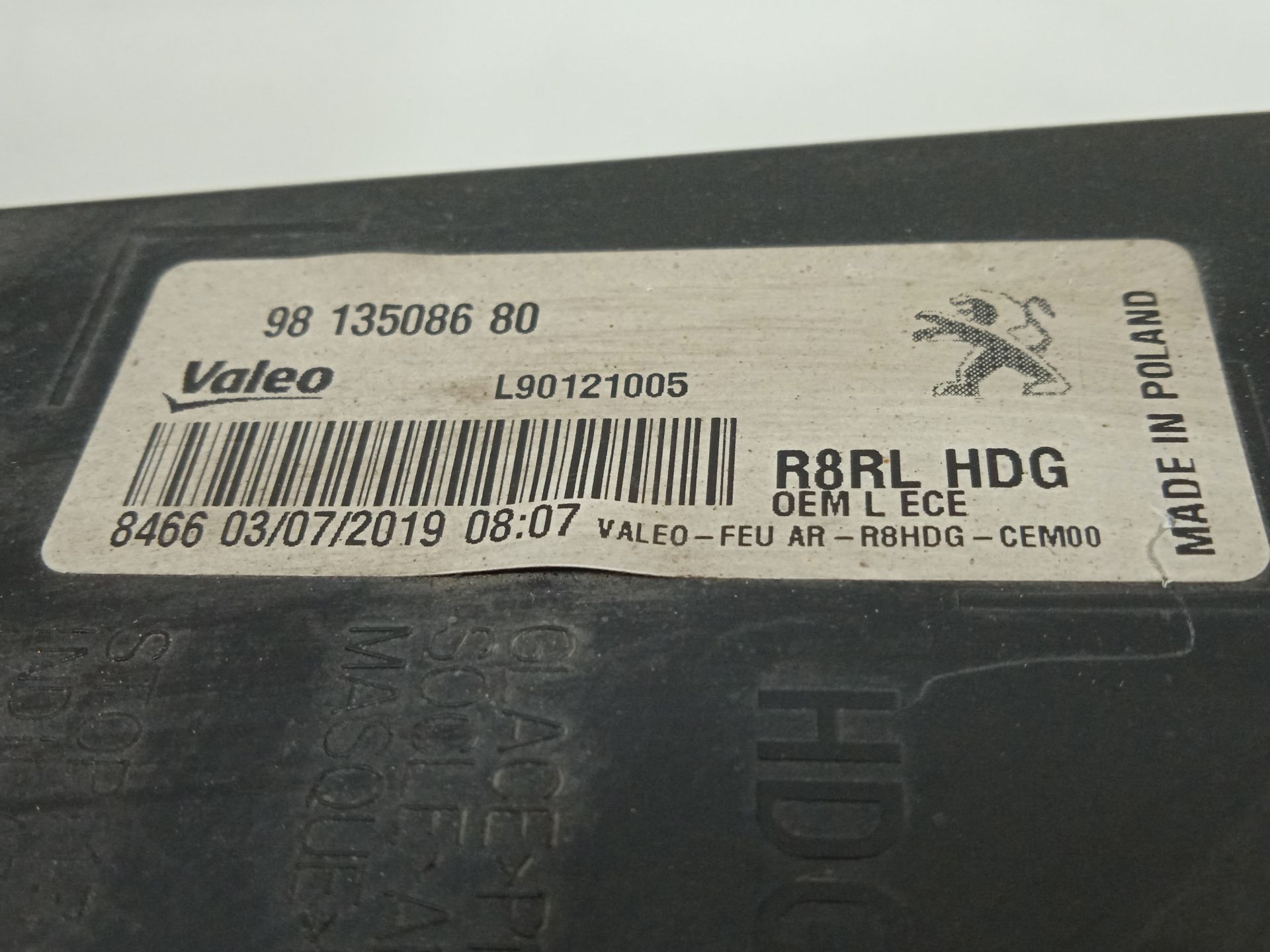 Piloto trasero izquierdo peugeot 508 sw allure pack