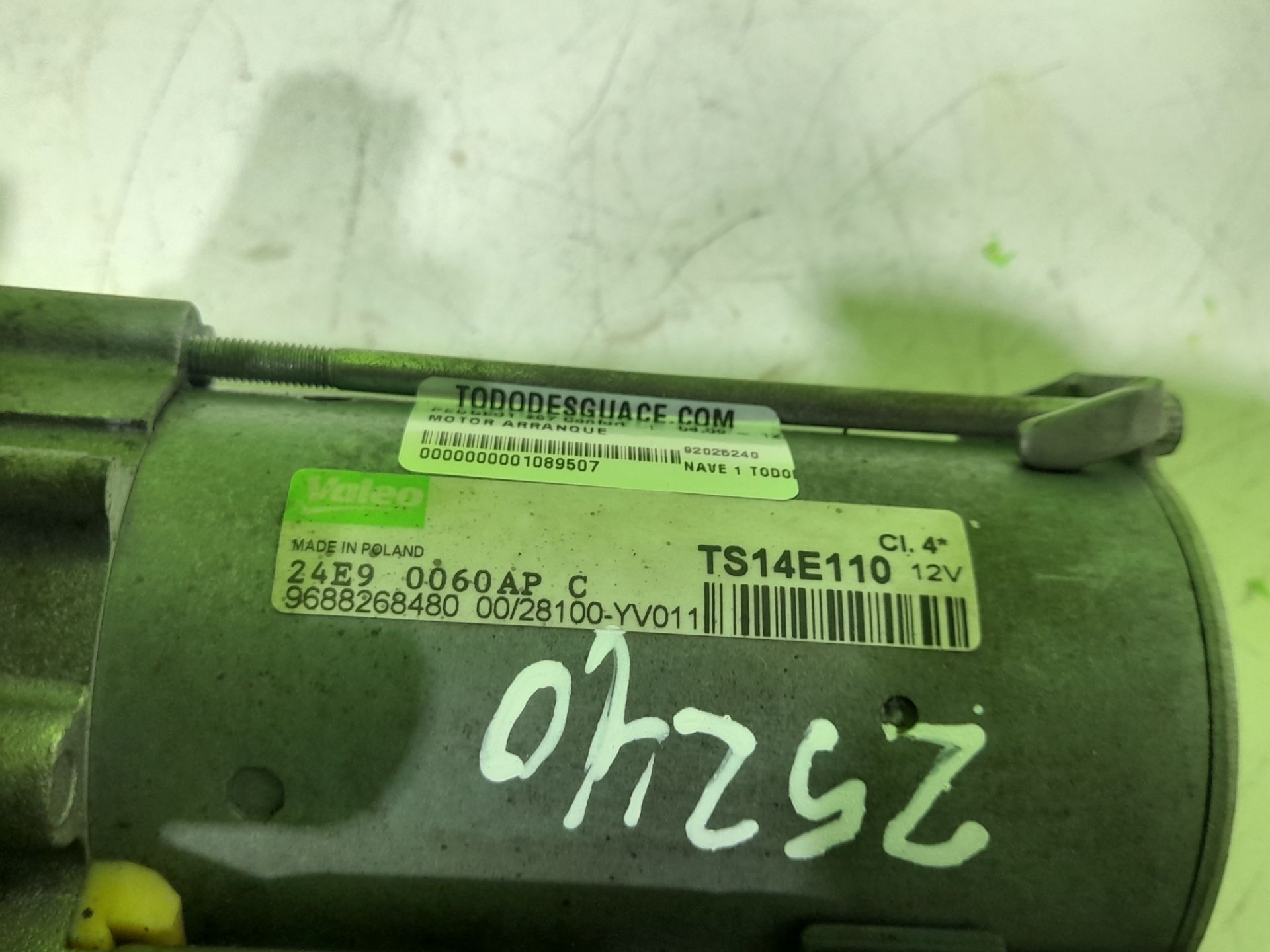 Motor arranque peugeot 207 confort
