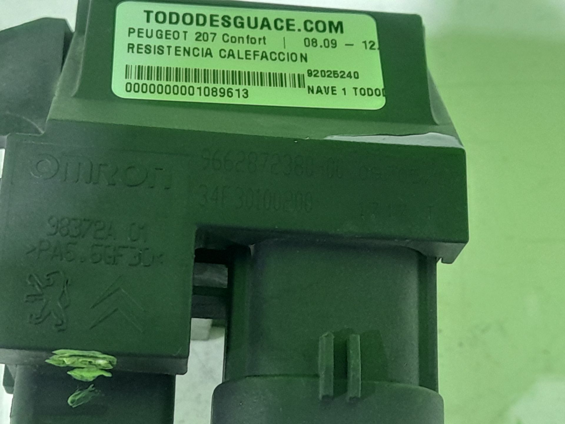 Resistencia calefaccion peugeot 207 confort