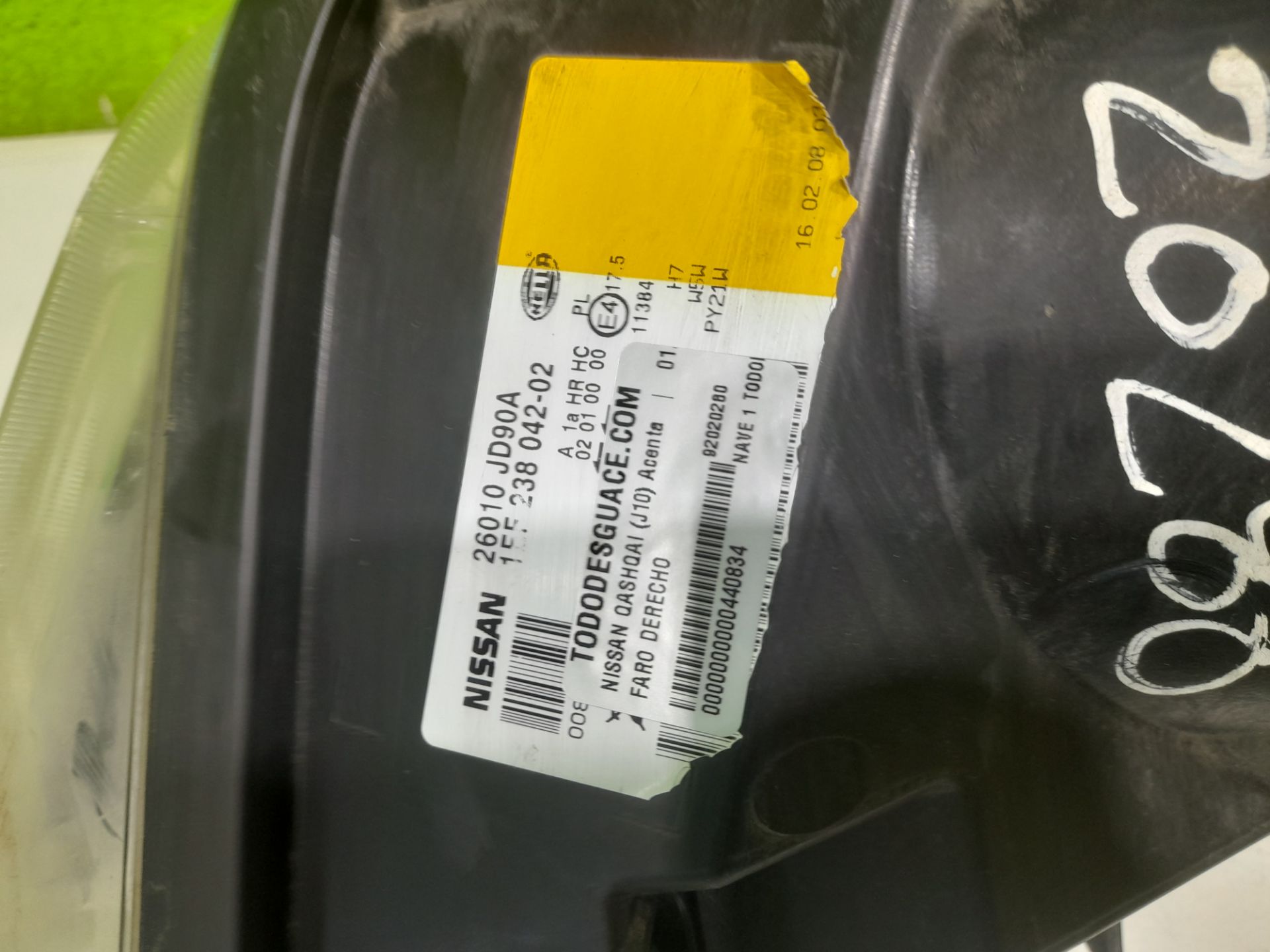 Faro derecho nissan qashqai (j10) acenta