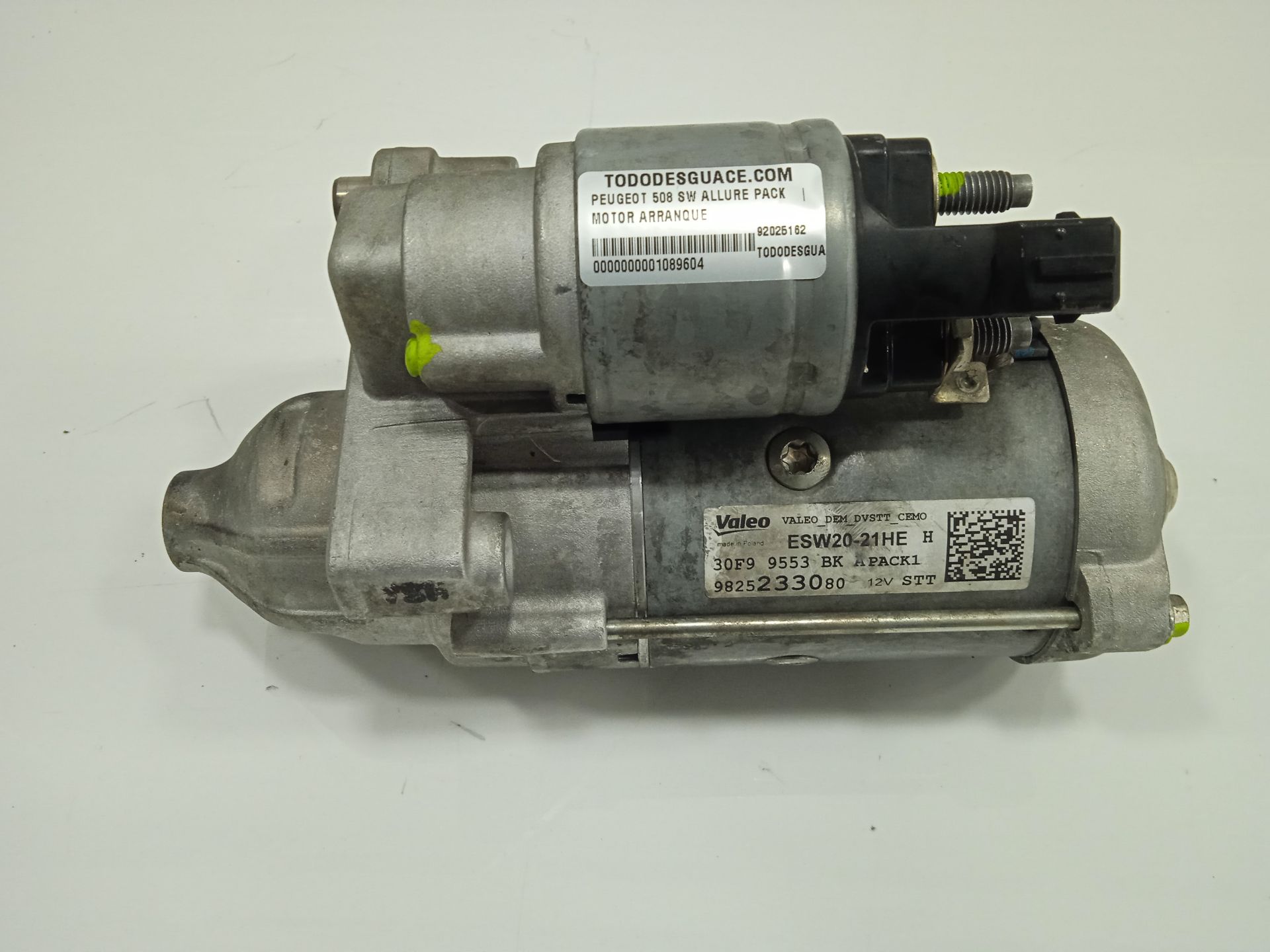 Motor arranque peugeot 508 sw allure pack